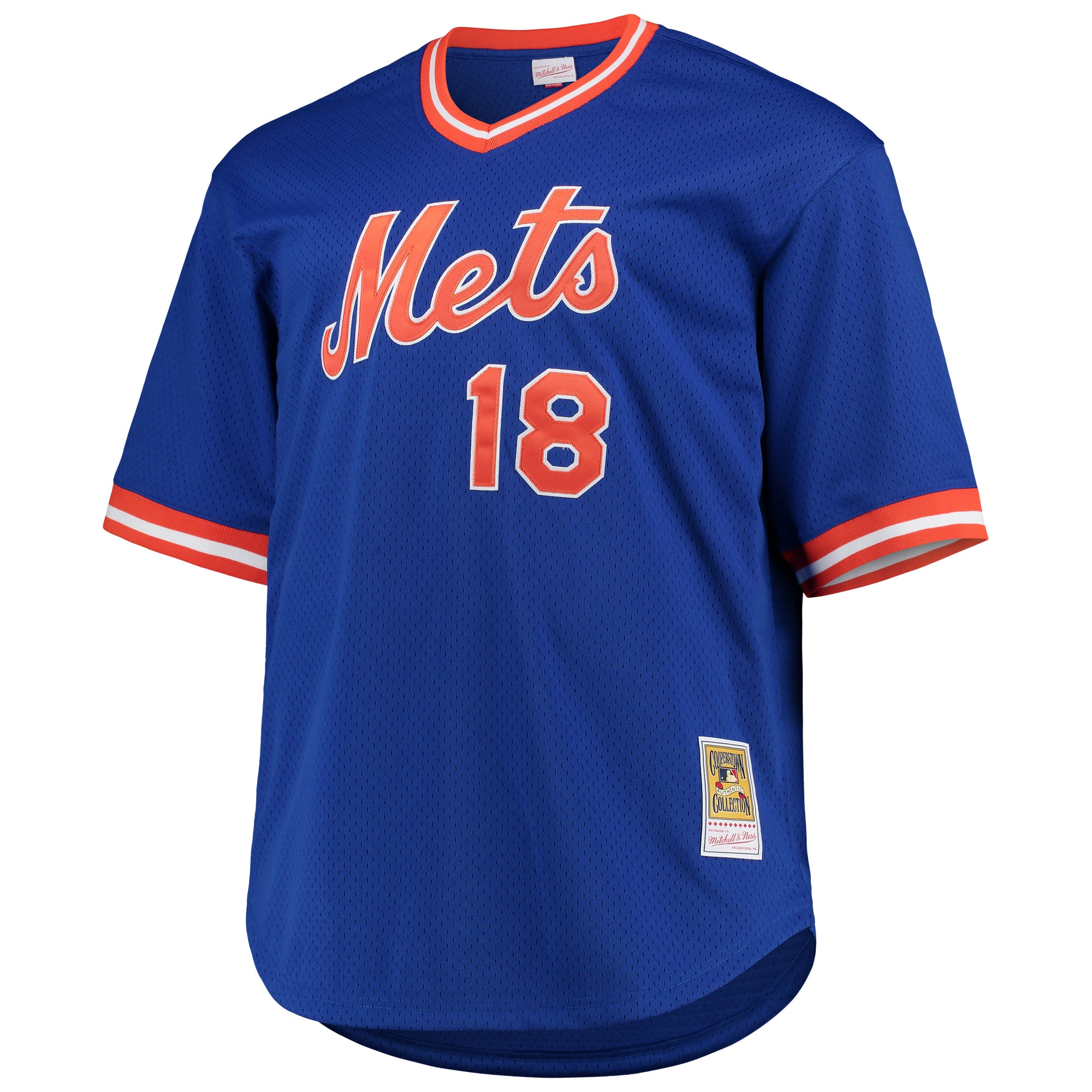 Darryl Strawberry New York Mets Mitchell & Ness Big & Tall Cooperstown Collection Mesh Batting Practice Jersey - Royal - vstockx