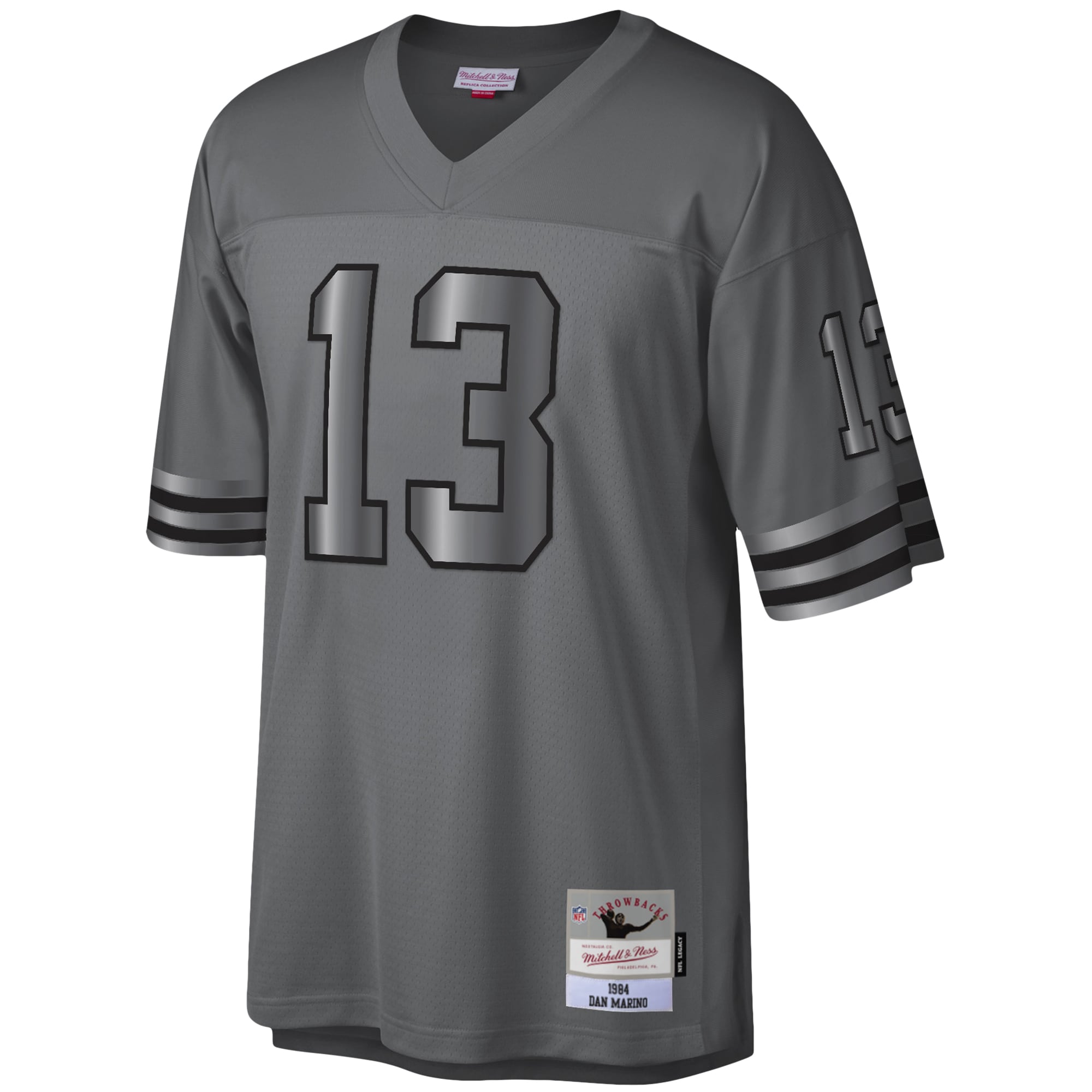 Dan Marino Miami Dolphins Mitchell & Ness 1984 Retired Player Metal Legacy Jersey - Charcoal - vstockx