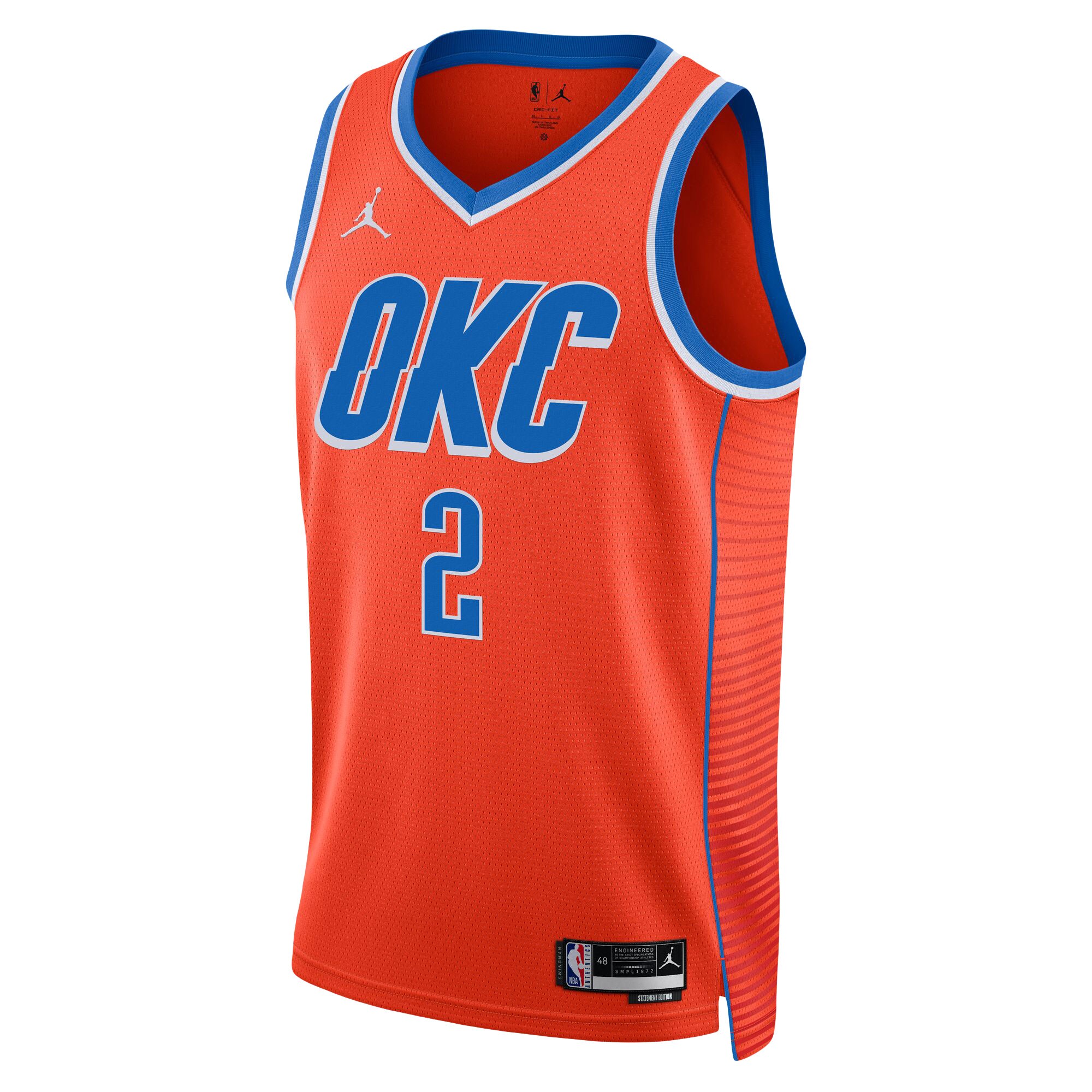 Shai Gilgeous-Alexander Oklahoma City Thunder Jordans Brand Unisex Swingman Jersey - Statement Edition - Orange - vstockx