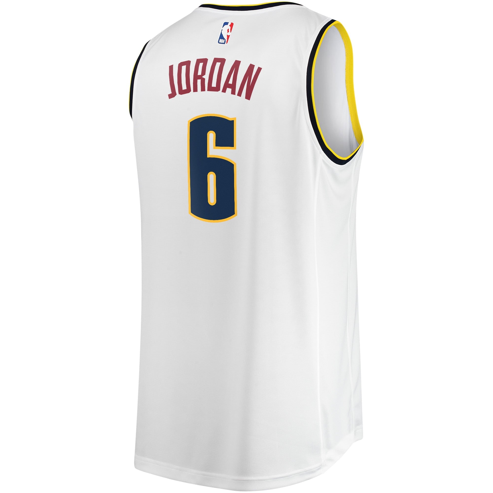 Youth Fanatics Branded DeAndre Jordans White Denver Nuggets Fast Break Player Jersey - Association Edition - vstockx