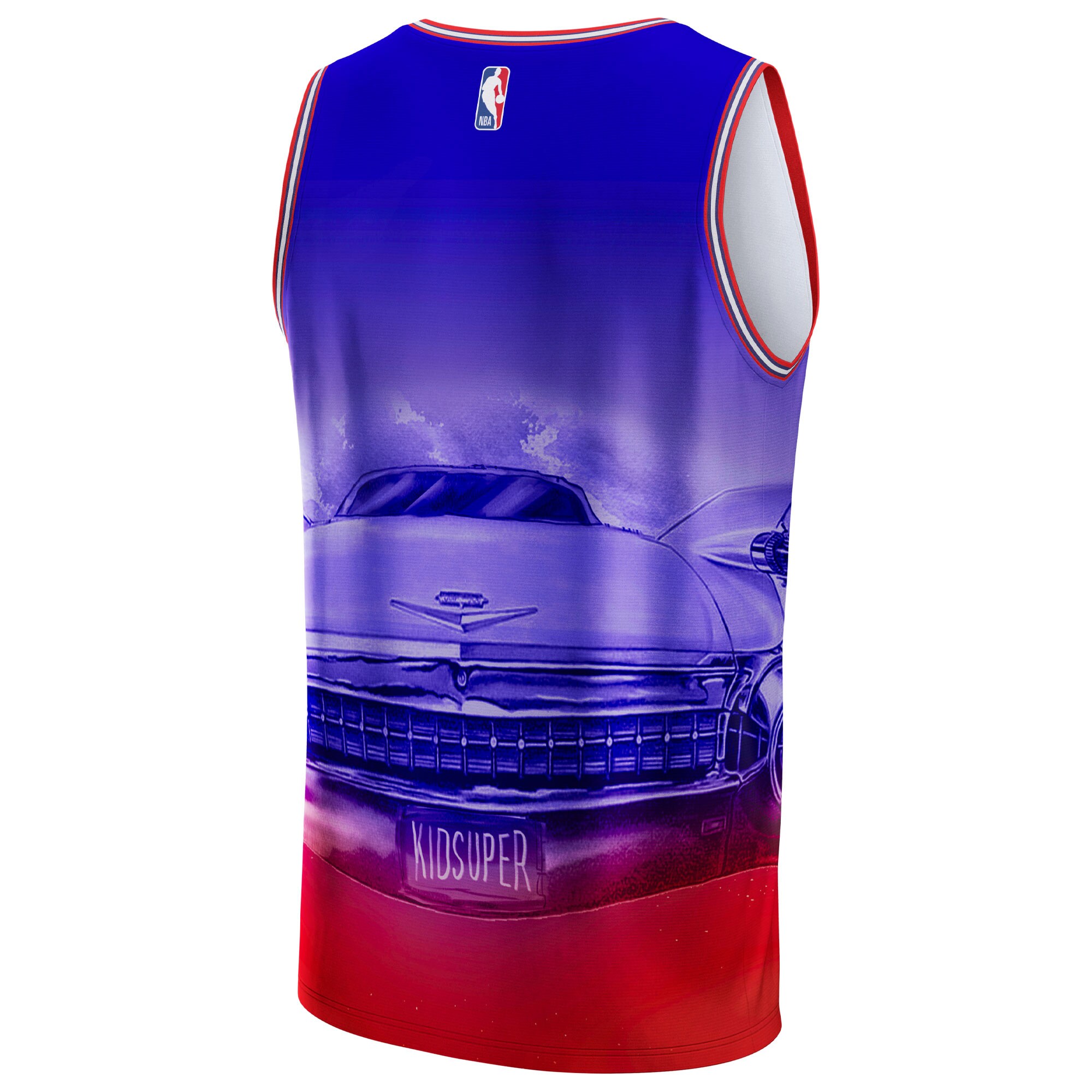 Detroit Pistons NBA & KidSuper Studios by Fanatics Unisex Hometown Jersey - Red - vstockx
