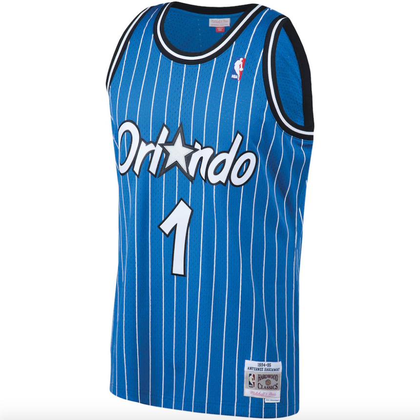 Mens Anfernee 'Penny' Hardaway Orlando Magic Mitchell & Ness Blue 1994-95 Hardwood Classics Swingman Jersey - vstockx