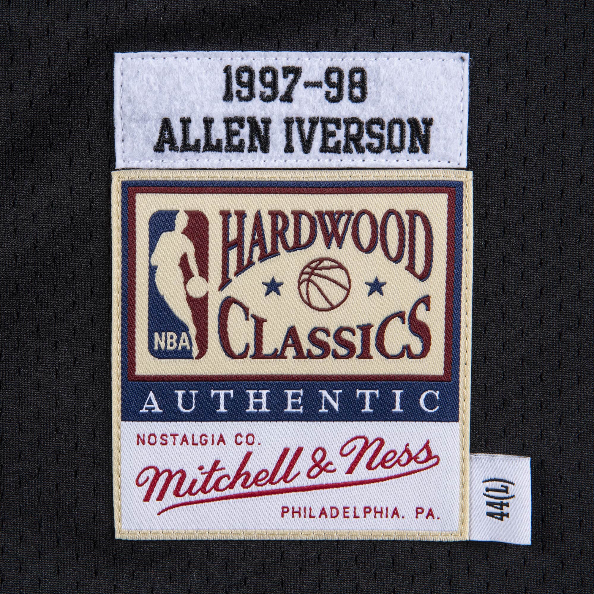 Authentic Allen Iverson Philadelphia 76ers Road 1997-98 Jersey - vstockx