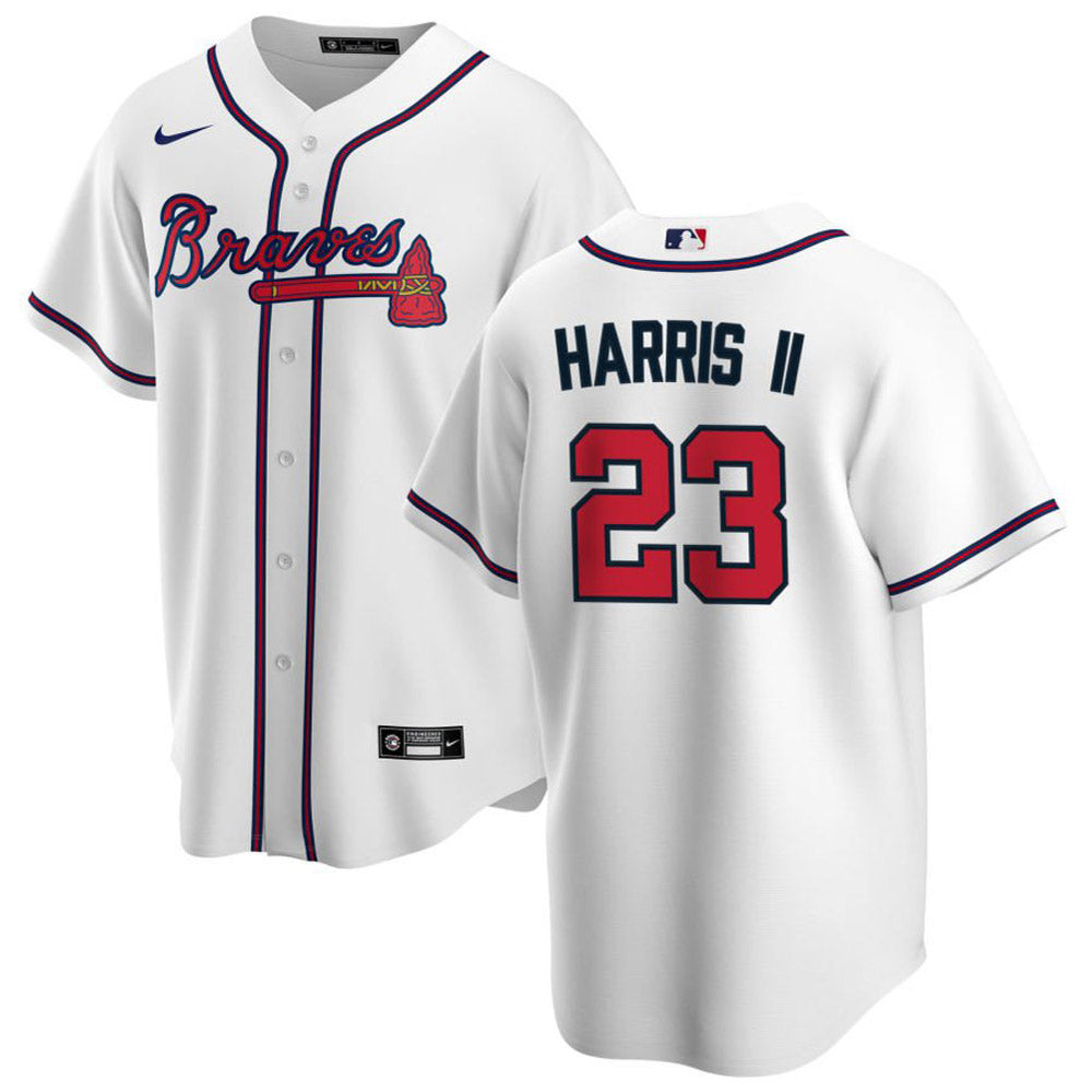 Youth Atlanta Braves Michael Harris II Cool Base Replica Home Jersey - White - vstockx
