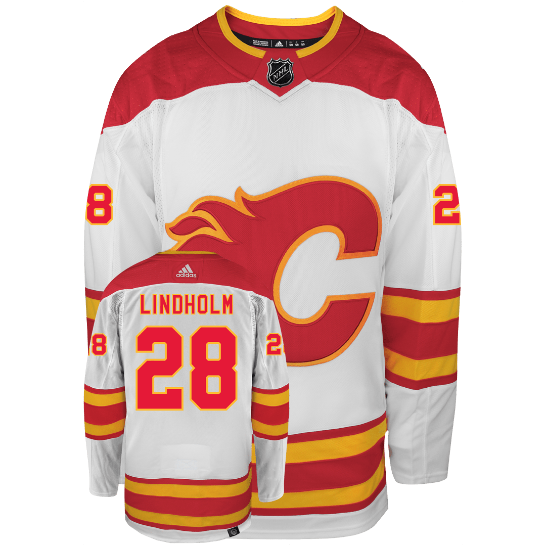 Elias Lindholm Calgary Flames Adidas Primegreen Authentic NHL Hockey Jersey - vstockx