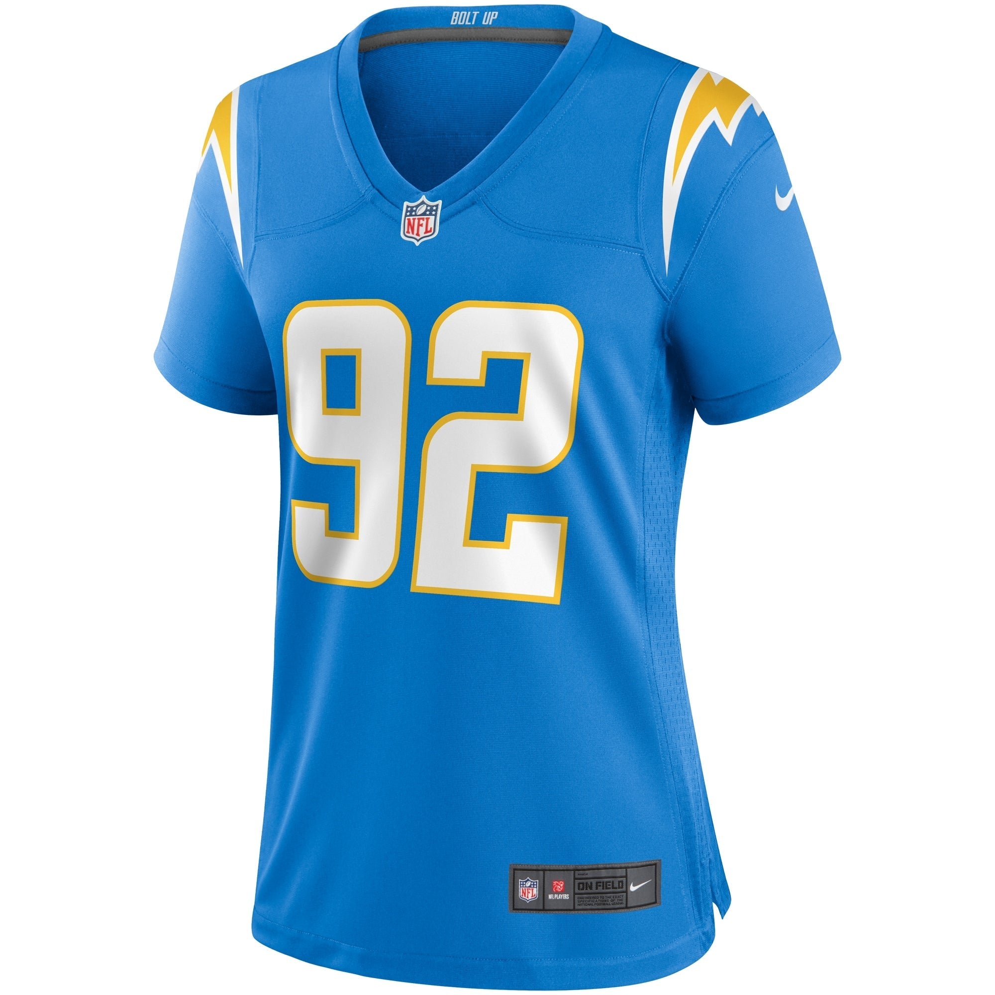 Women's Nike Joe Gaziano Powder Blue Los Angeles Chargers Game Jersey - vstockx