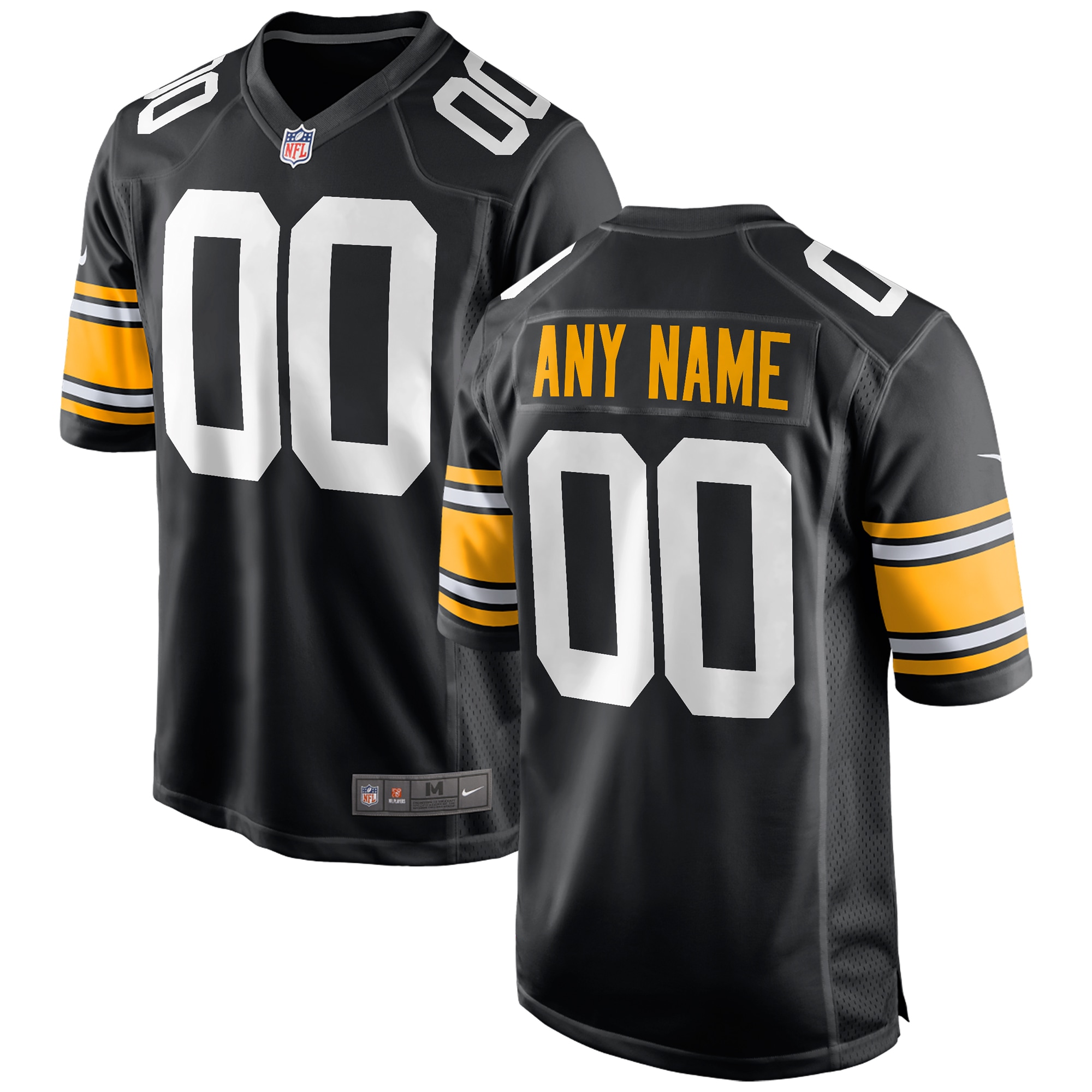Pittsburgh Steelers Nike Youth Alternate Custom Game Jersey - Black - vstockx