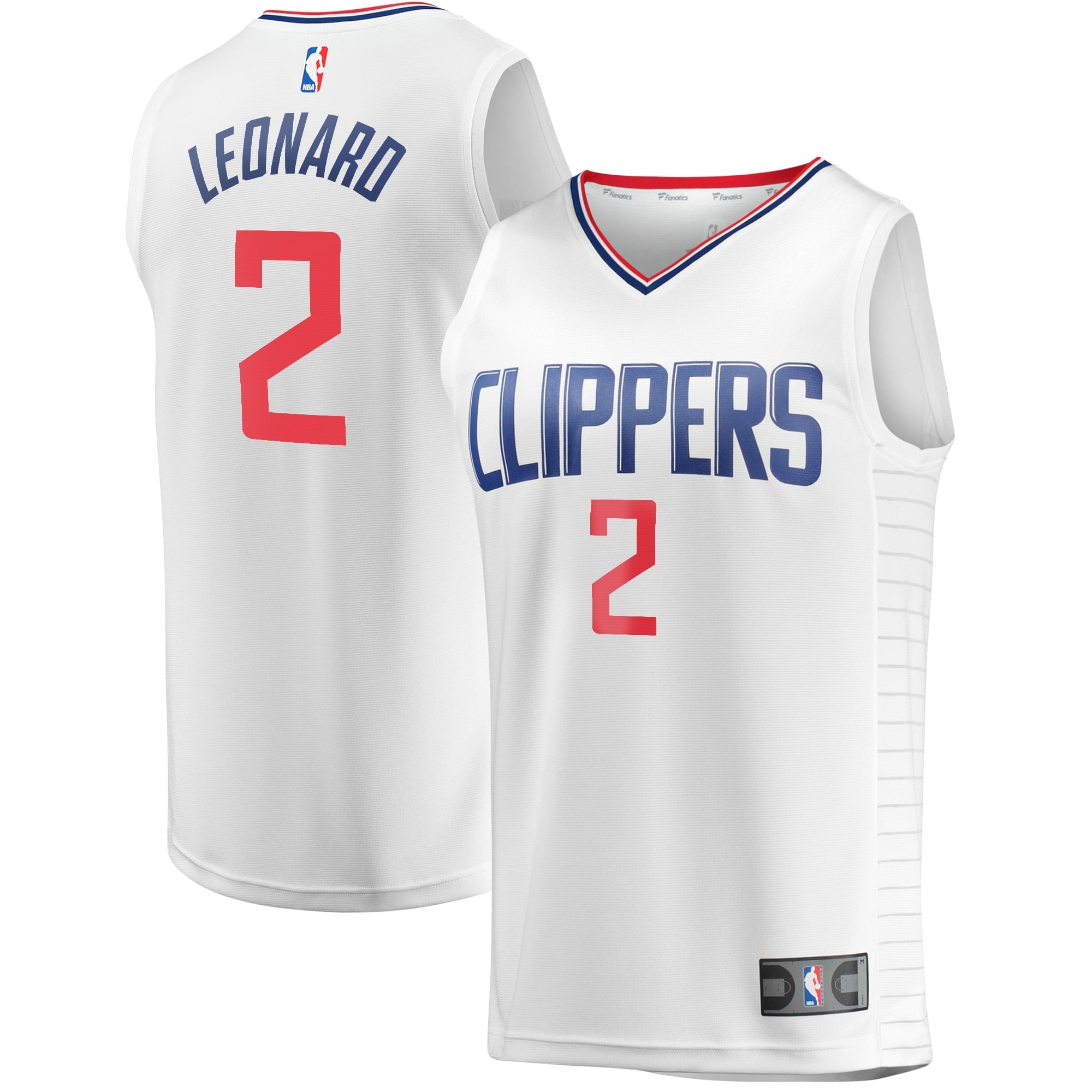 Men's Fanatics Branded Kawhi Leonard White LA Clippers Fast Break Player Jersey - Association Edition - vstockx