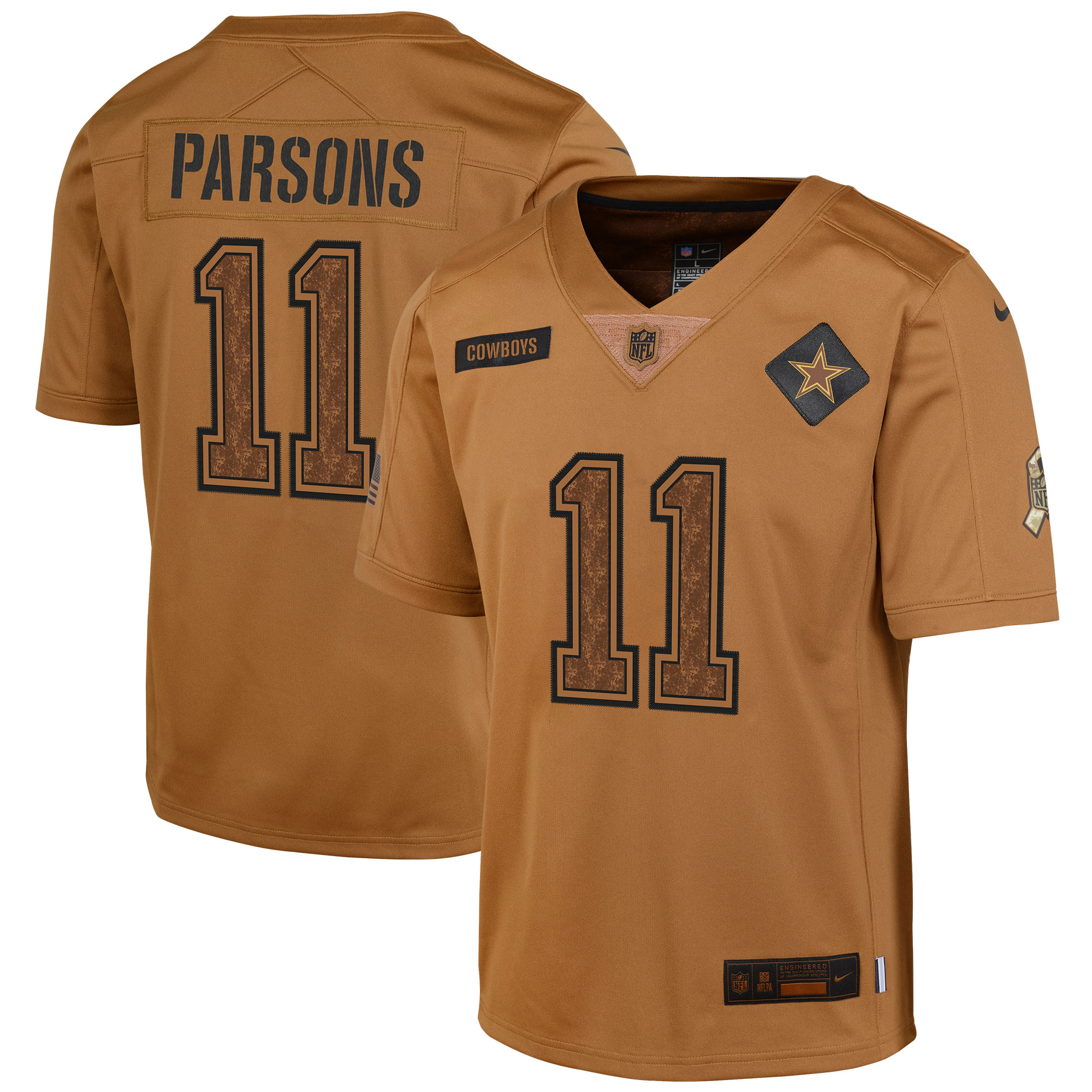 Micah Parsons Dallas Cowboys Nike Youth 2023 Salute To Service Limited Jersey - Brown - vstockx
