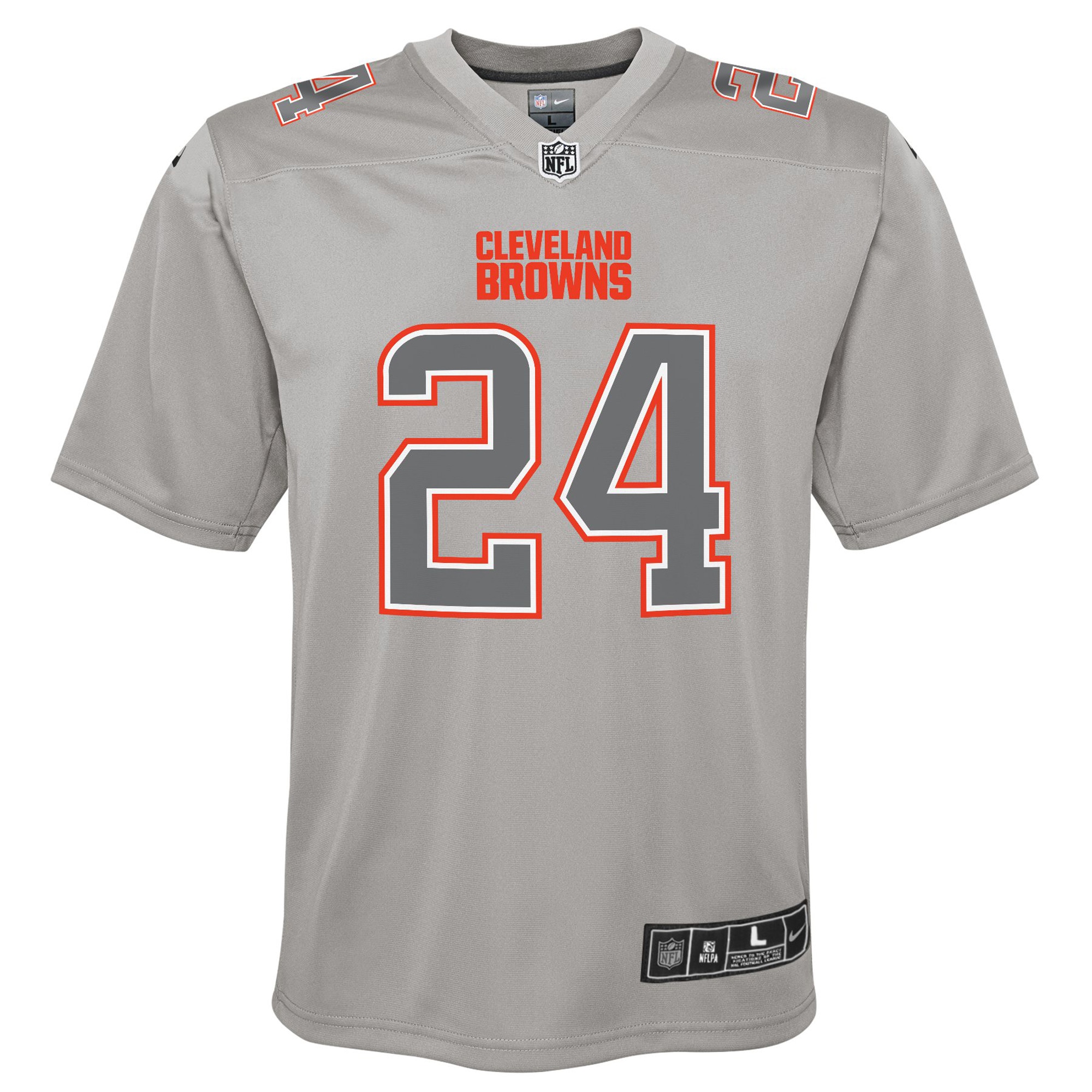 Nick Chubb Cleveland Browns Nike Youth Atmosphere Game Jersey - Gray - vstockx