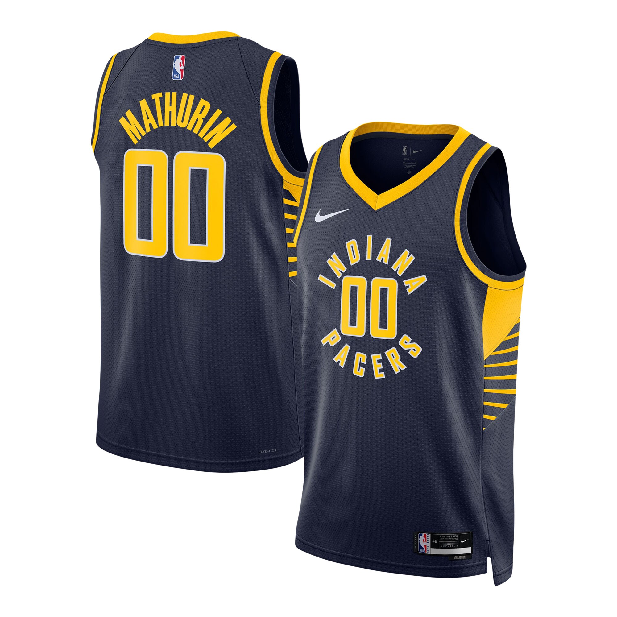 Bennedict Mathurin Indiana Pacers Nike Unisex Swingman Jersey - Association Edition - Navy - vstockx