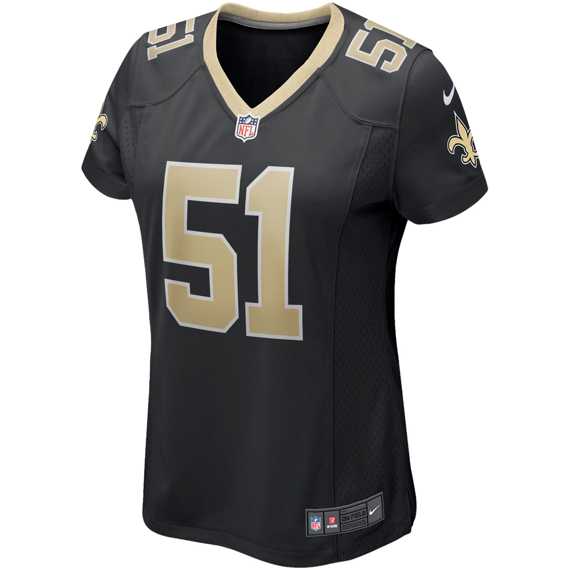Jonathan Vilma New Orleans Saints Nike Women's Game Retired Player Jersey - Black - vstockx