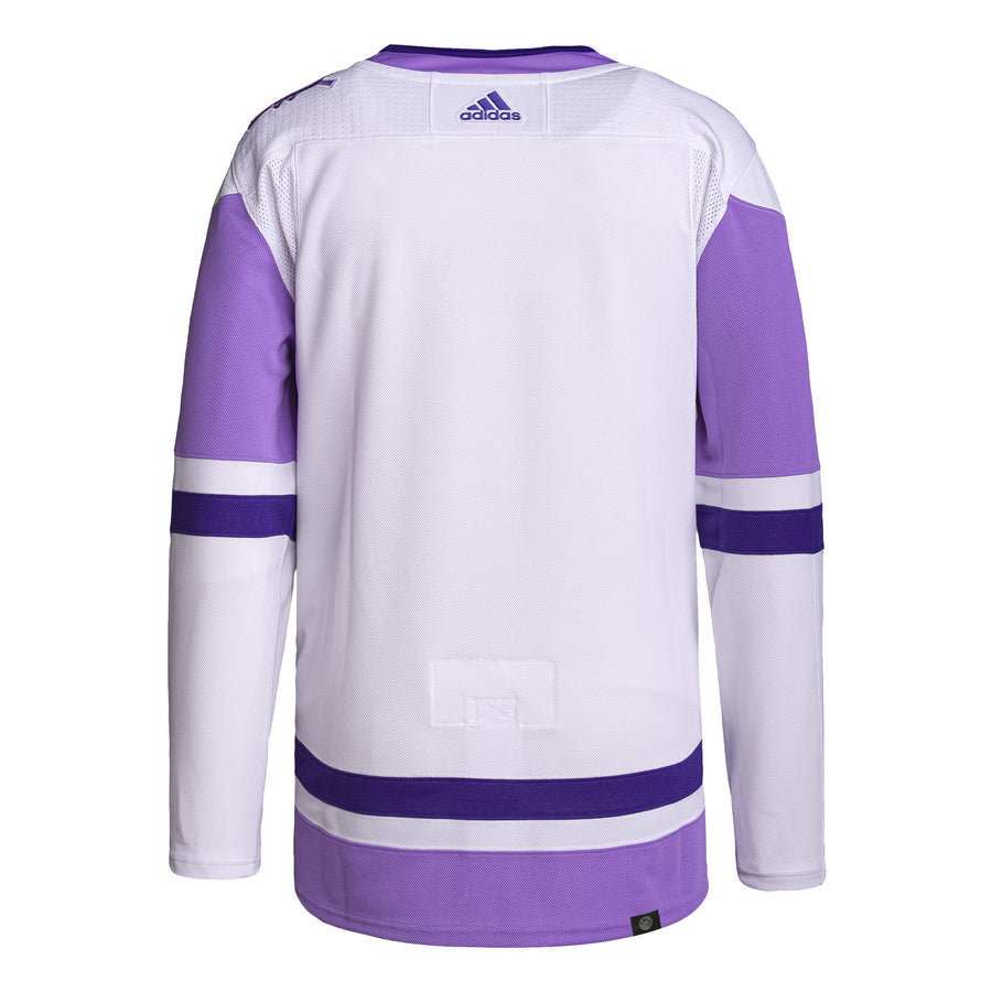 Florida Panthers adidas Hockey Fights Cancer Blank Practice Jersey - Purple/White - vstockx