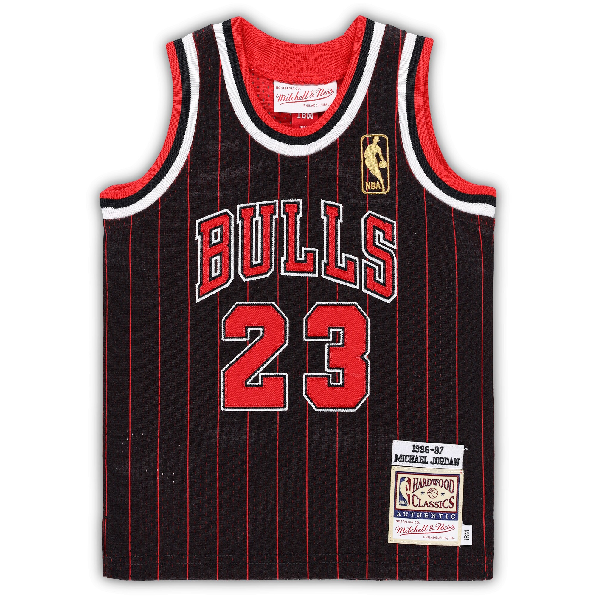 Michael Jordans Chicago Bulls Mitchell & Ness Infant 1996/97 Hardwood Classics Authentic Jersey - Black - vstockx