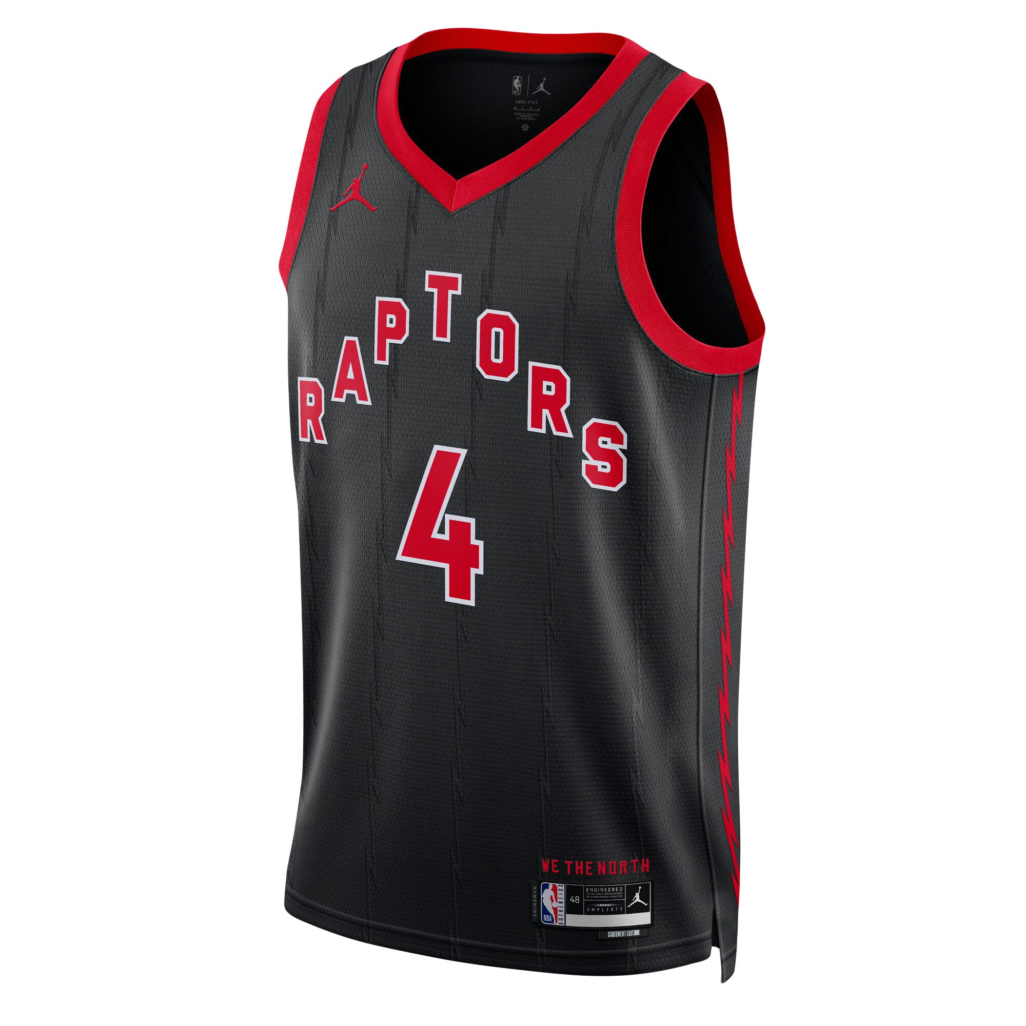 Scottie Barnes Toronto Raptors Jordans Brand Unisex Swingman Jersey - Statement Edition - Black - vstockx