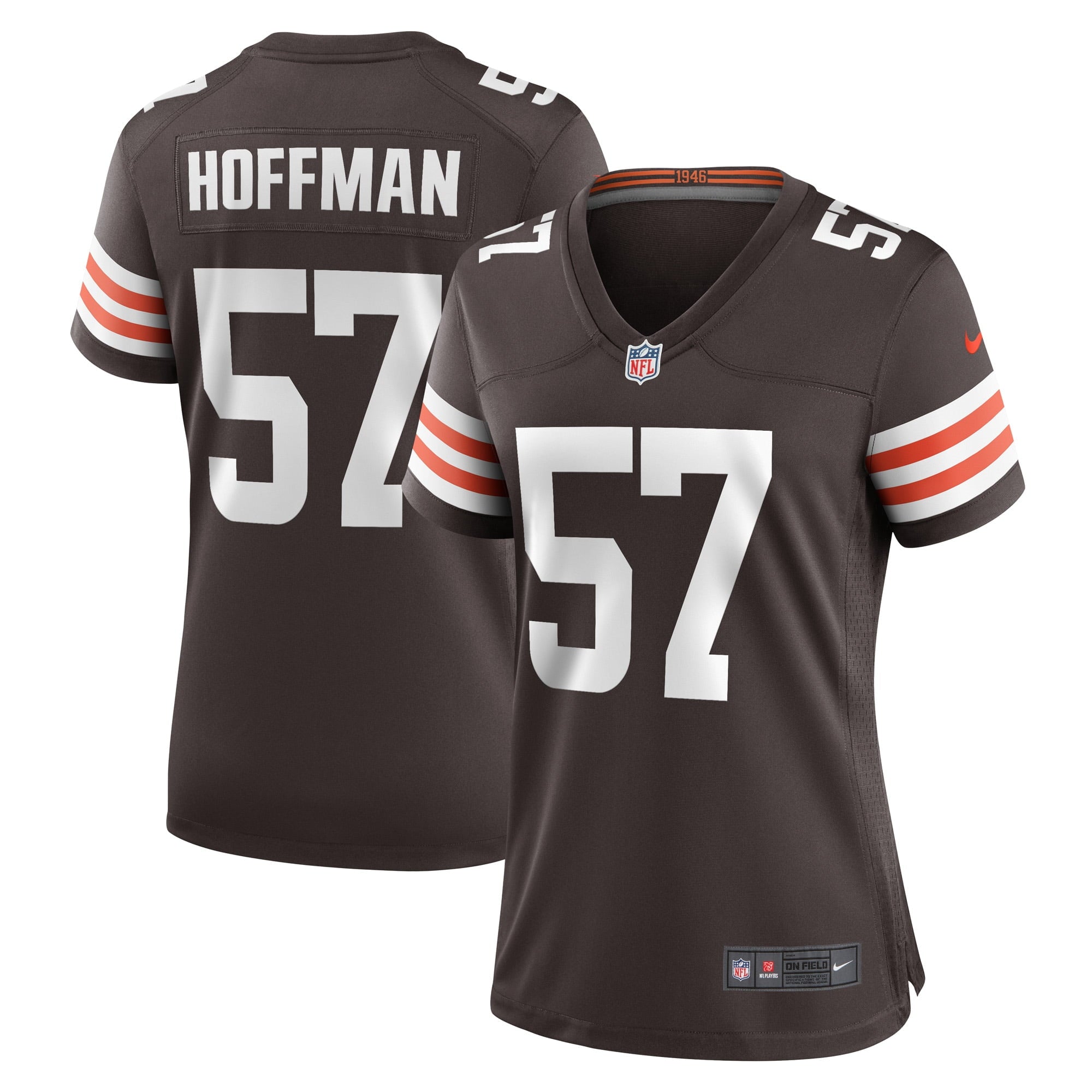Women's Nike Brock Hoffman Brown Cleveland Browns Game Player Jersey - vstockx