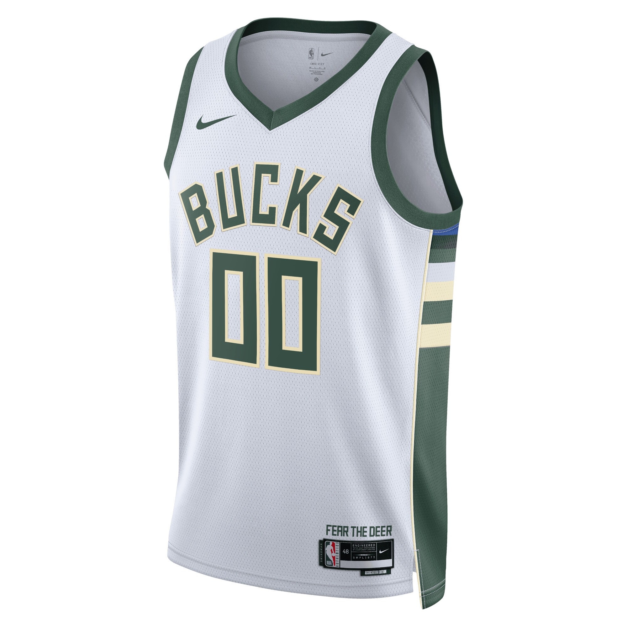 Milwaukee Bucks Nike Unisex Swingman Custom Jersey White - Icon Edition - vstockx