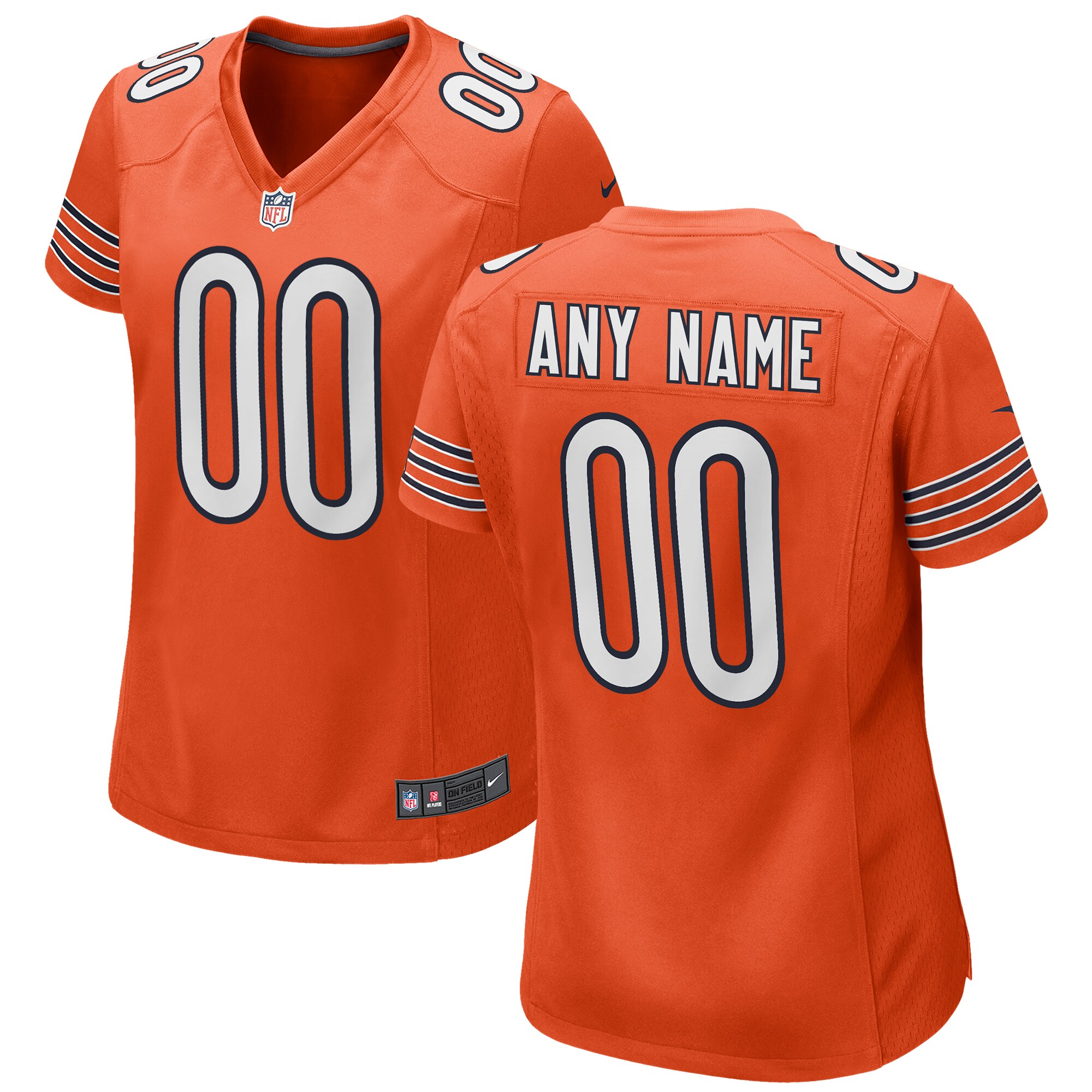 Chicago Bears Nike Women's Alternate Custom Game Jersey - Orange - vstockx