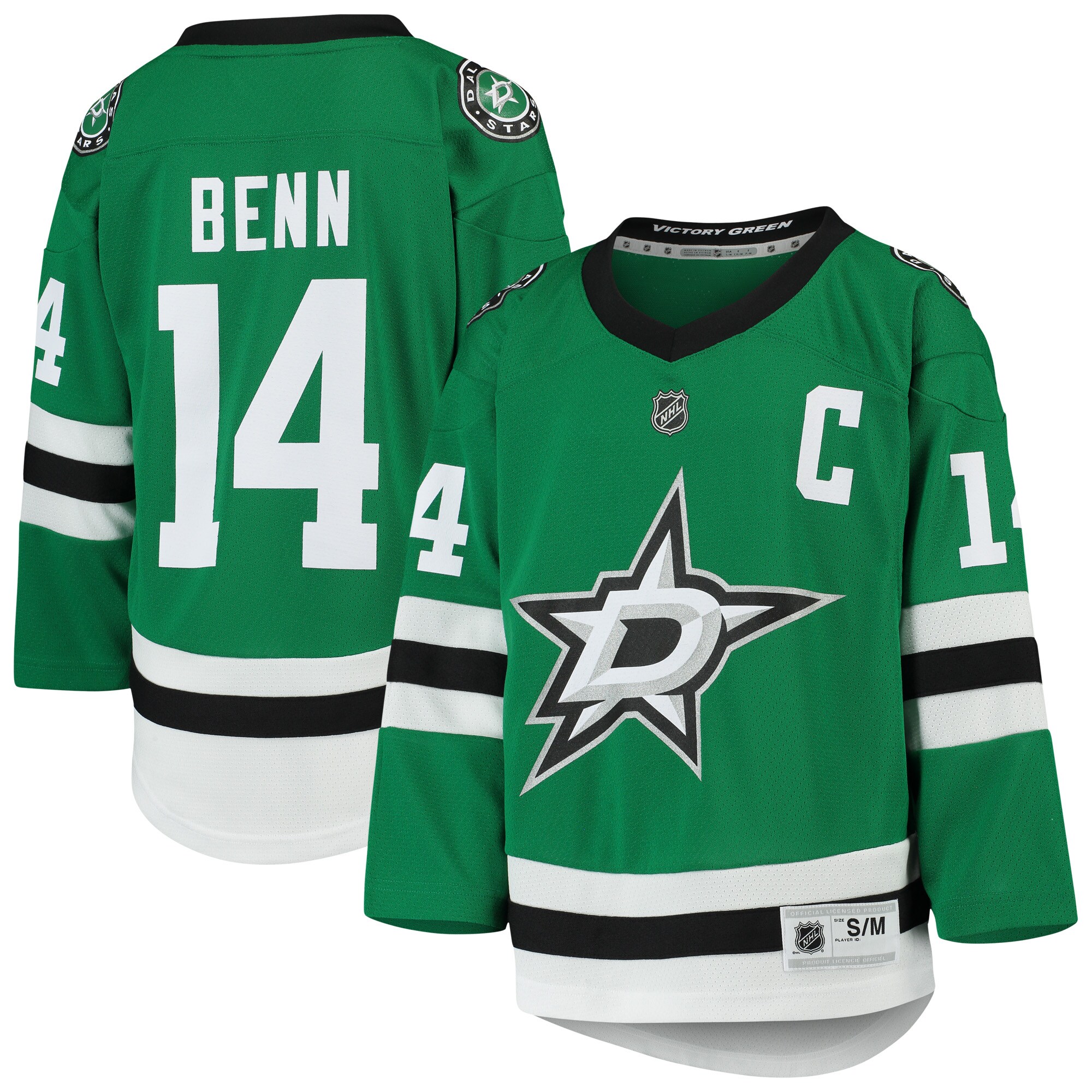 Jamie Benn Dallas Stars Youth Home Replica Player Jersey - Kelly Green - vstockx