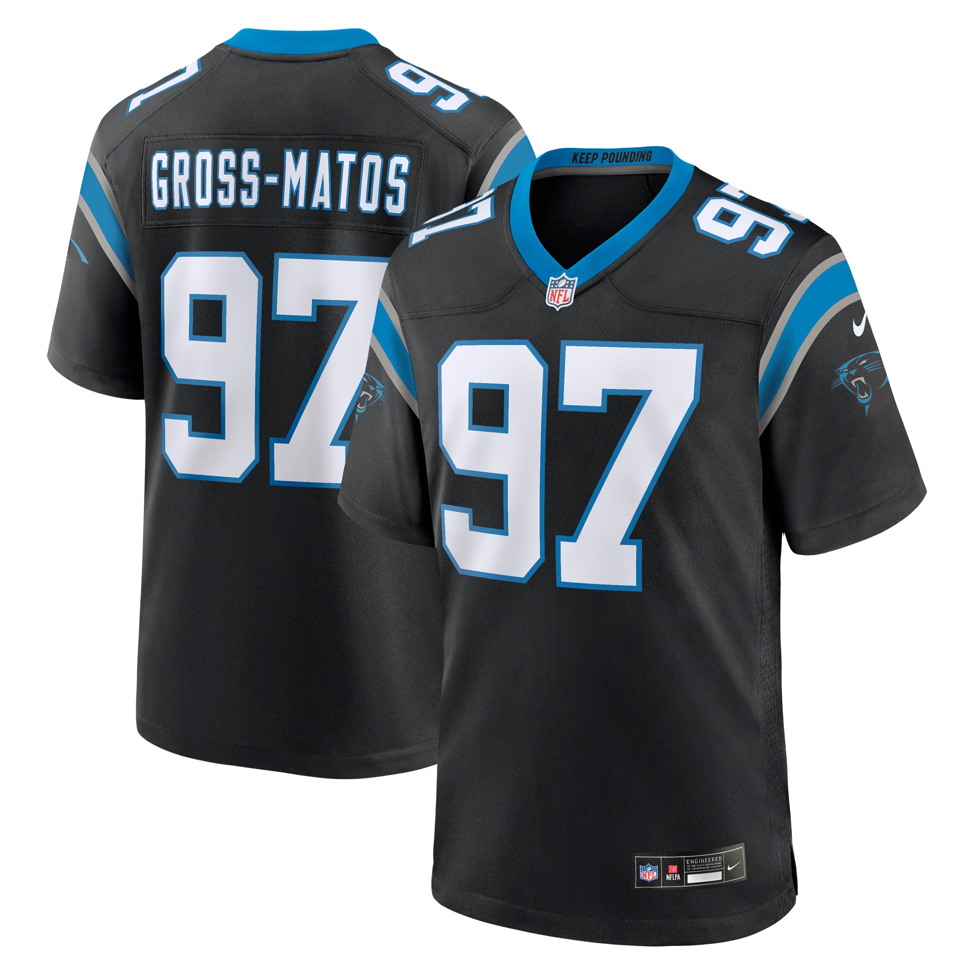 Yetur Gross-Matos Carolina Panthers Nike Team Game Jersey - Black - vstockx