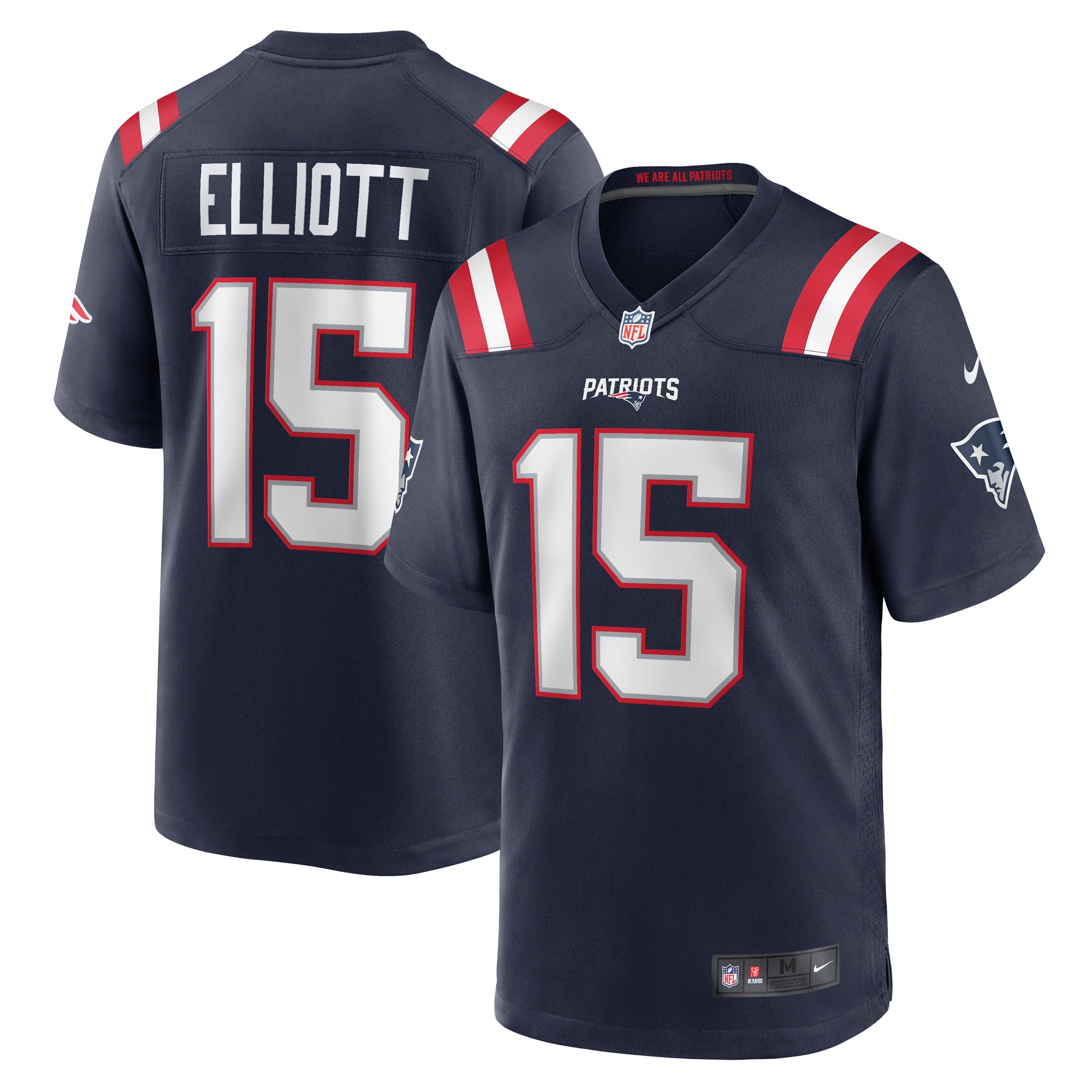 Ezekiel Elliott New England Patriots Nike Game Player Jersey - Navy - vstockx