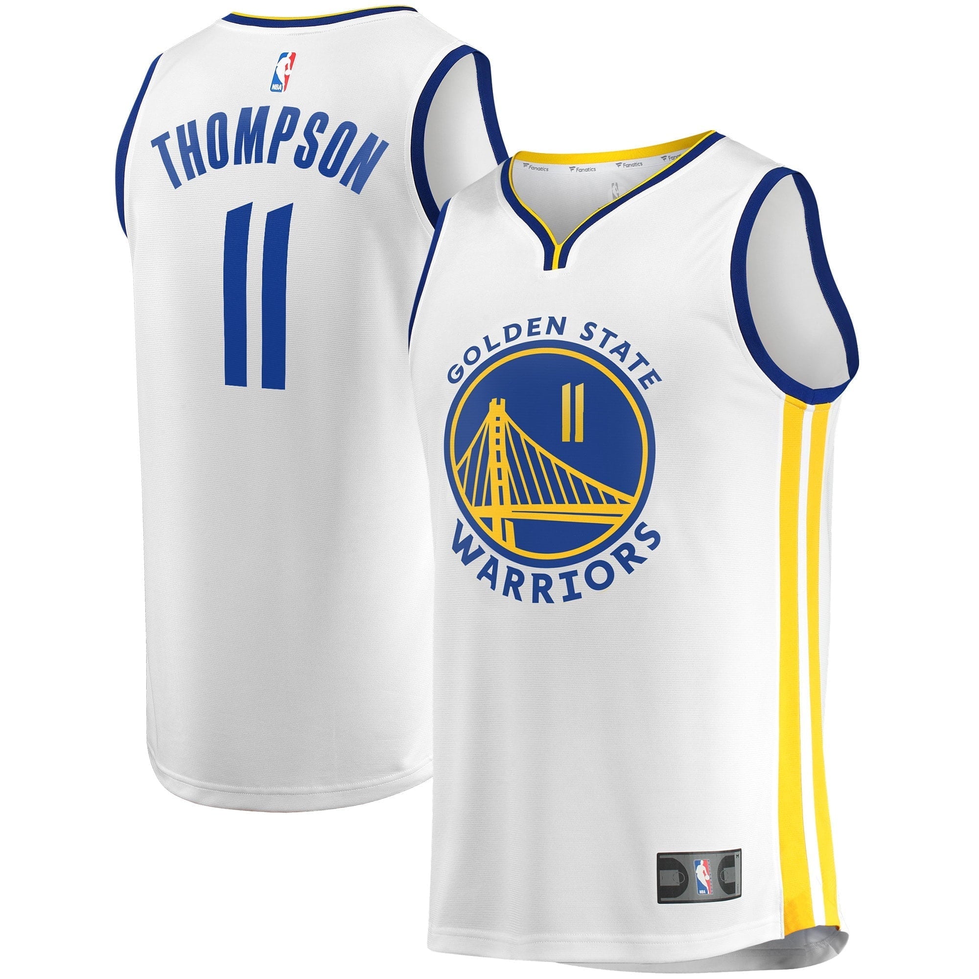 Men's Fanatics Branded Klay Thompson White Golden State Warriors 2022/23 Fast Break Replica Player Jersey - Association - vstockx