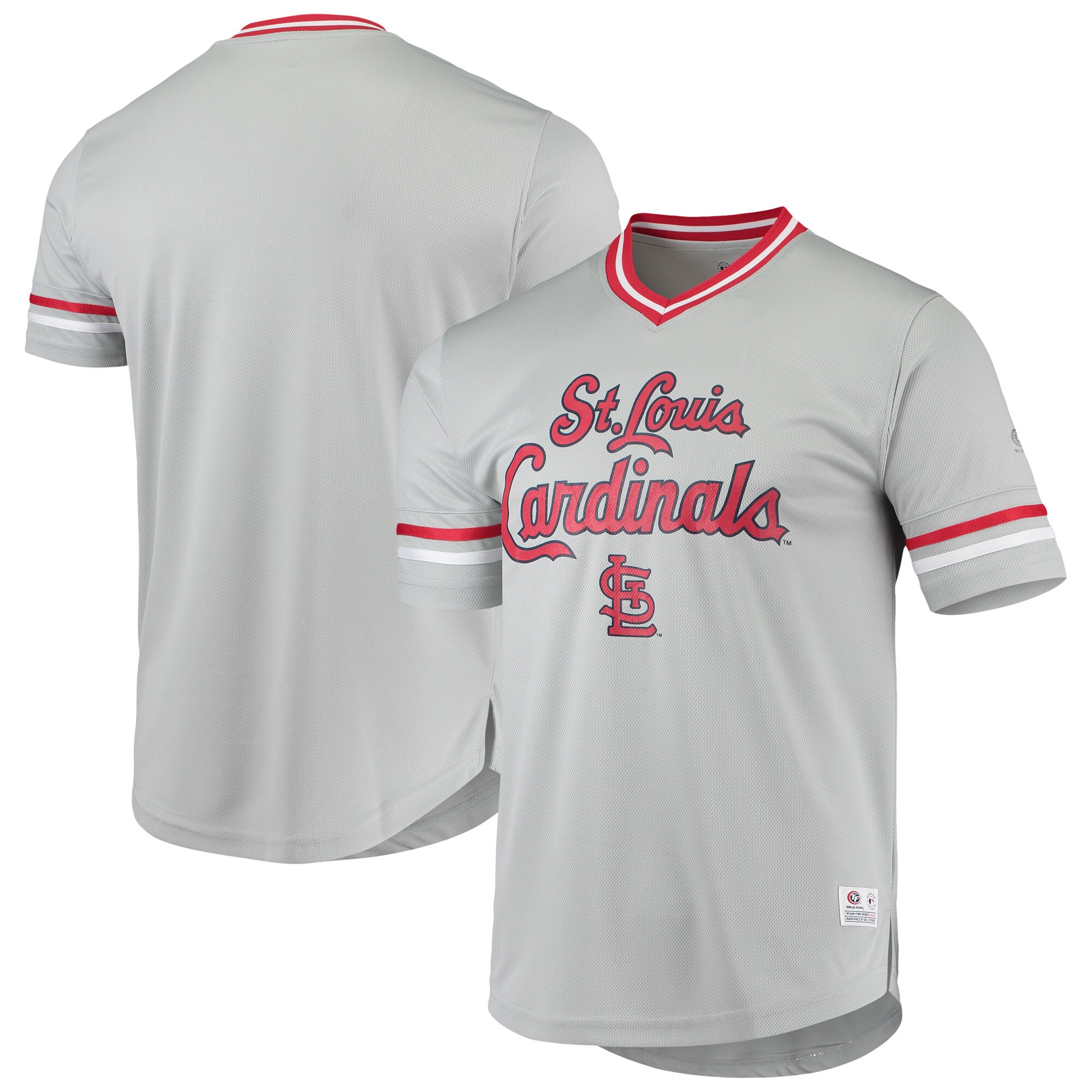 Men's Gray St. Louis Cardinals Replica V-Neck Jersey - vstockx