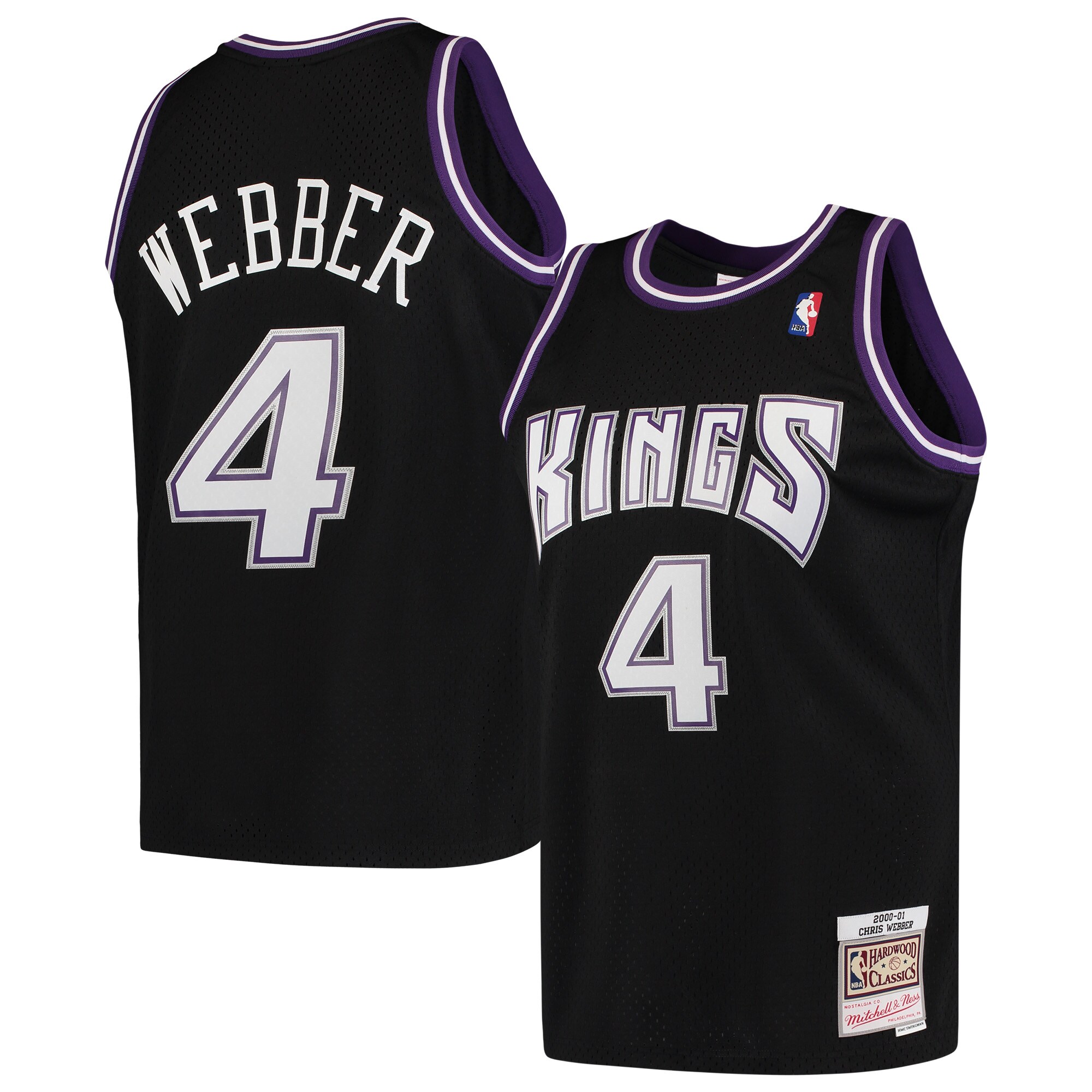 Chris Webber Sacramento Kings Mitchell & Ness Hardwood Classics Swingman Jersey - Black - vstockx