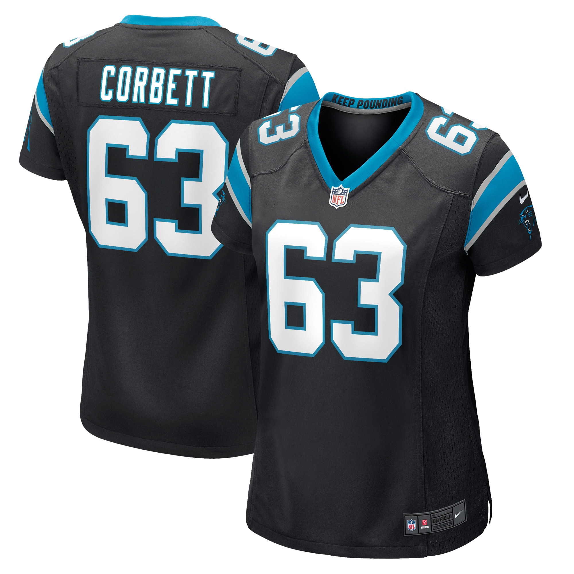 Austin Corbett Carolina Panthers Nike Women's Game Jersey - Black - vstockx