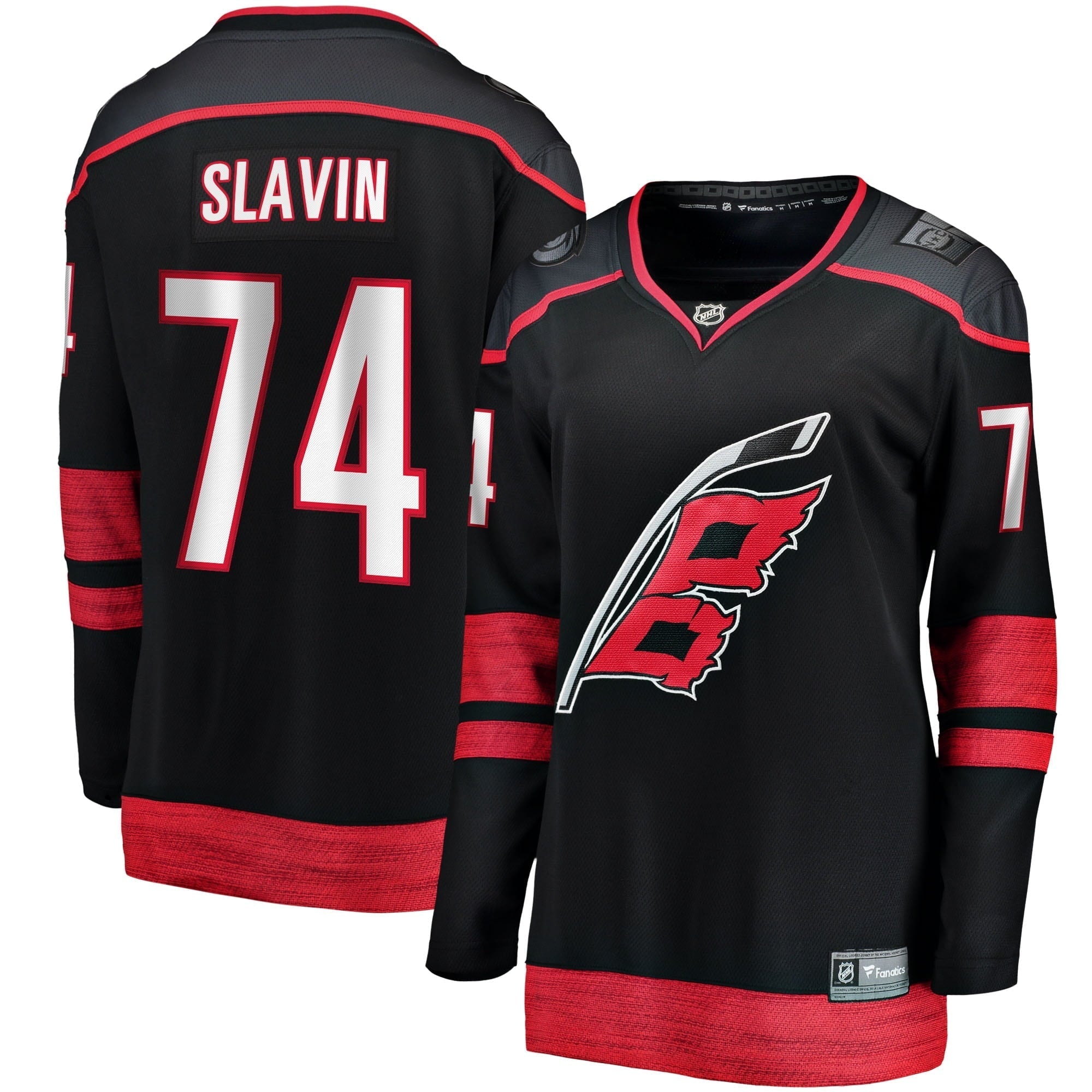 Women's Fanatics Branded Jaccob Slavin Black Carolina Hurricanes Home Breakaway Player Jersey - vstockx