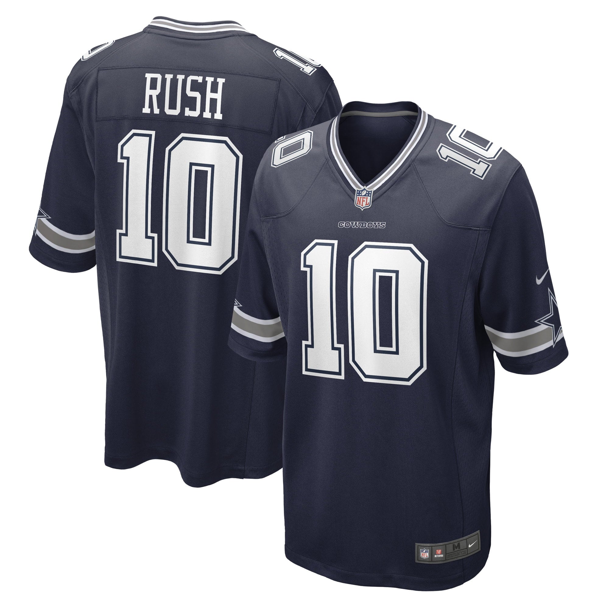 Men's Nike Cooper Rush Navy Dallas Cowboys Game Player Jersey - vstockx