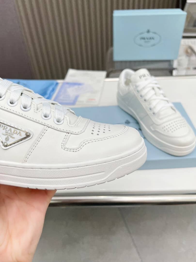 Prada Downtown Low Top Sneakers Leather - vstockx