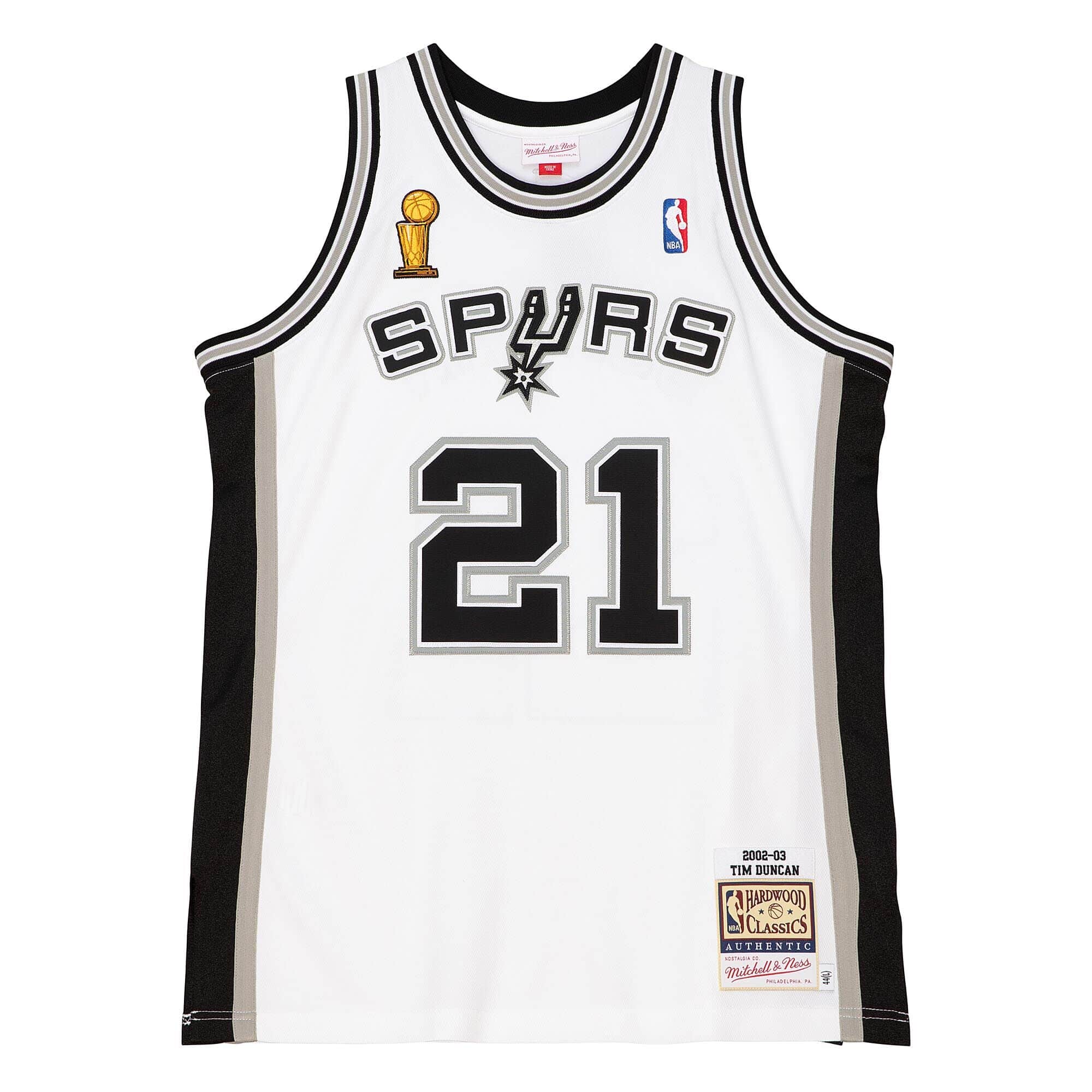 Authentic Tim Duncan San Antonio Spurs Finals 2002-03 Jersey - vstockx