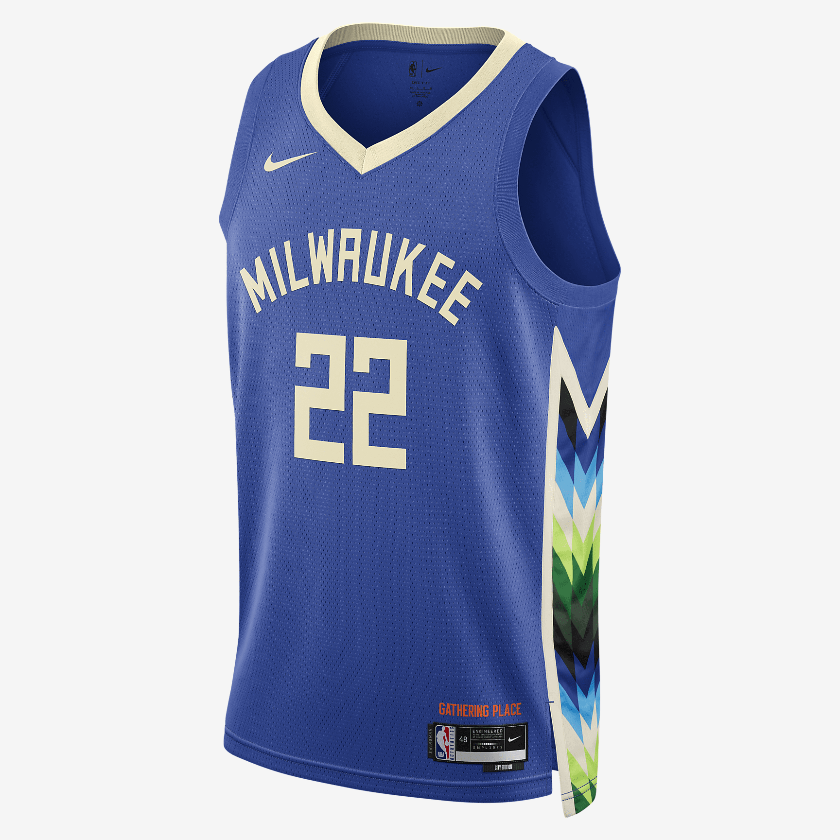 Khris Middleton Milwaukee Bucks City Edition Nike Dri-FIT NBA Swingman Jersey - Game Royal - vstockx