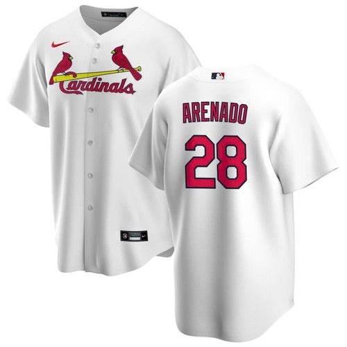 Youth St. Louis Cardinals Nolan Arenado Cool Base Jersey White - vstockx