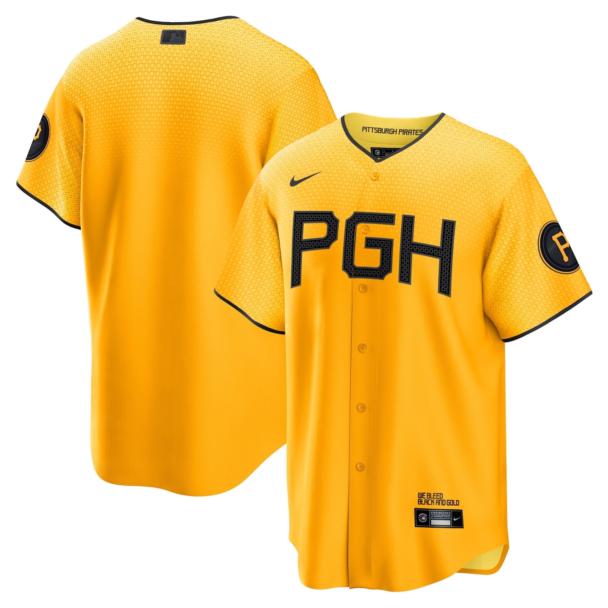 Men's Nike Gold Pittsburgh Pirates 2023 City Connect Replica Jersey - vstockx