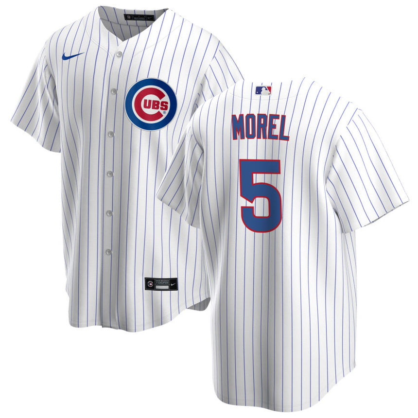 Men's Christopher Morel Chicago Cubs White Home Premium Stitch Replica Jersey - vstockx