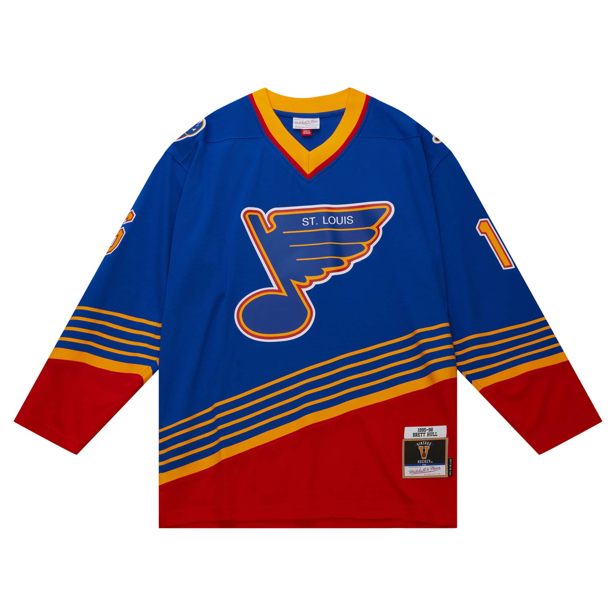 Blue Line Brett Hull St. Louis Blues 1995 Jersey - vstockx