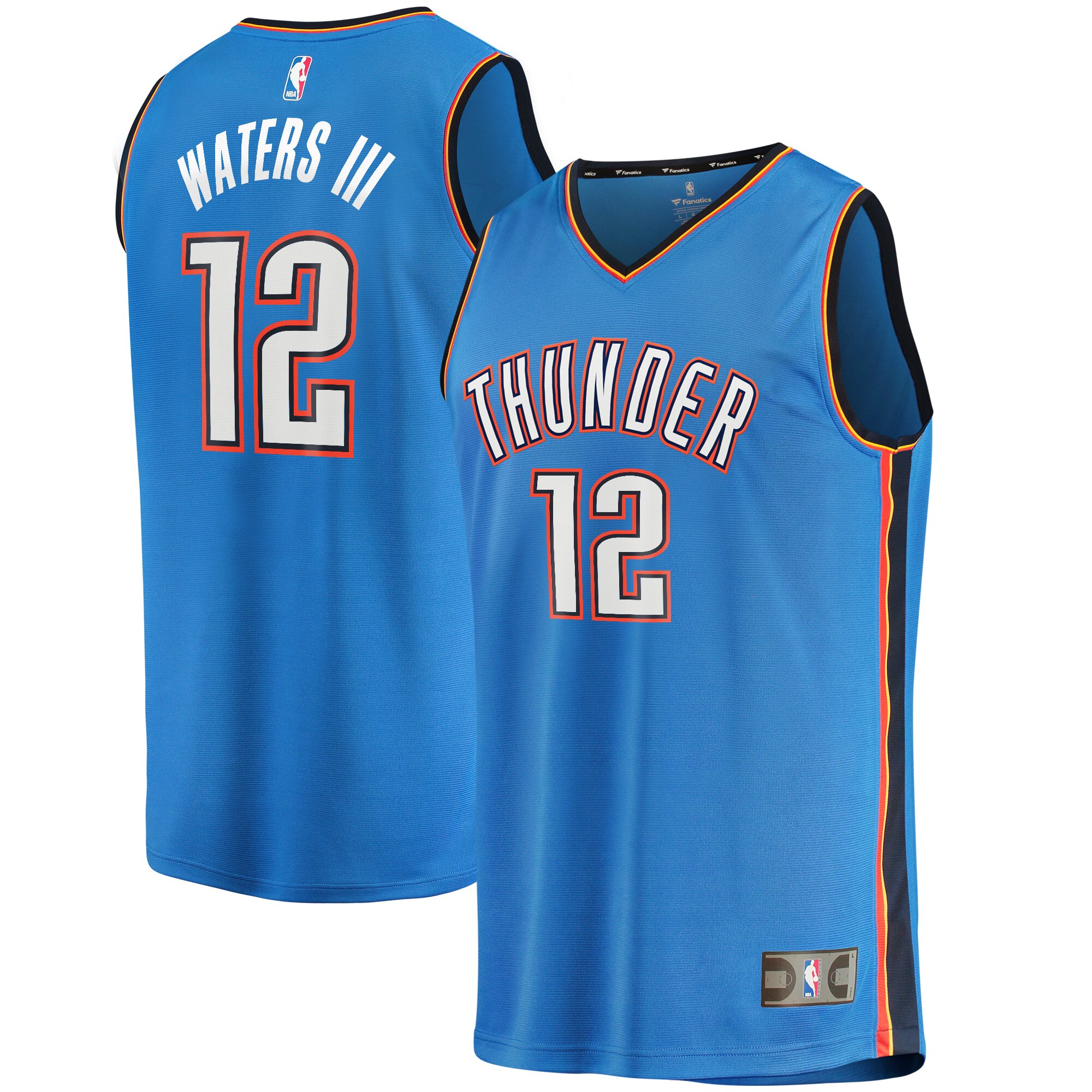 Lindy Waters III Oklahoma City Thunder Fanatics Branded Youth Fast Break Player Jersey - Icon Edition - Blue - vstockx