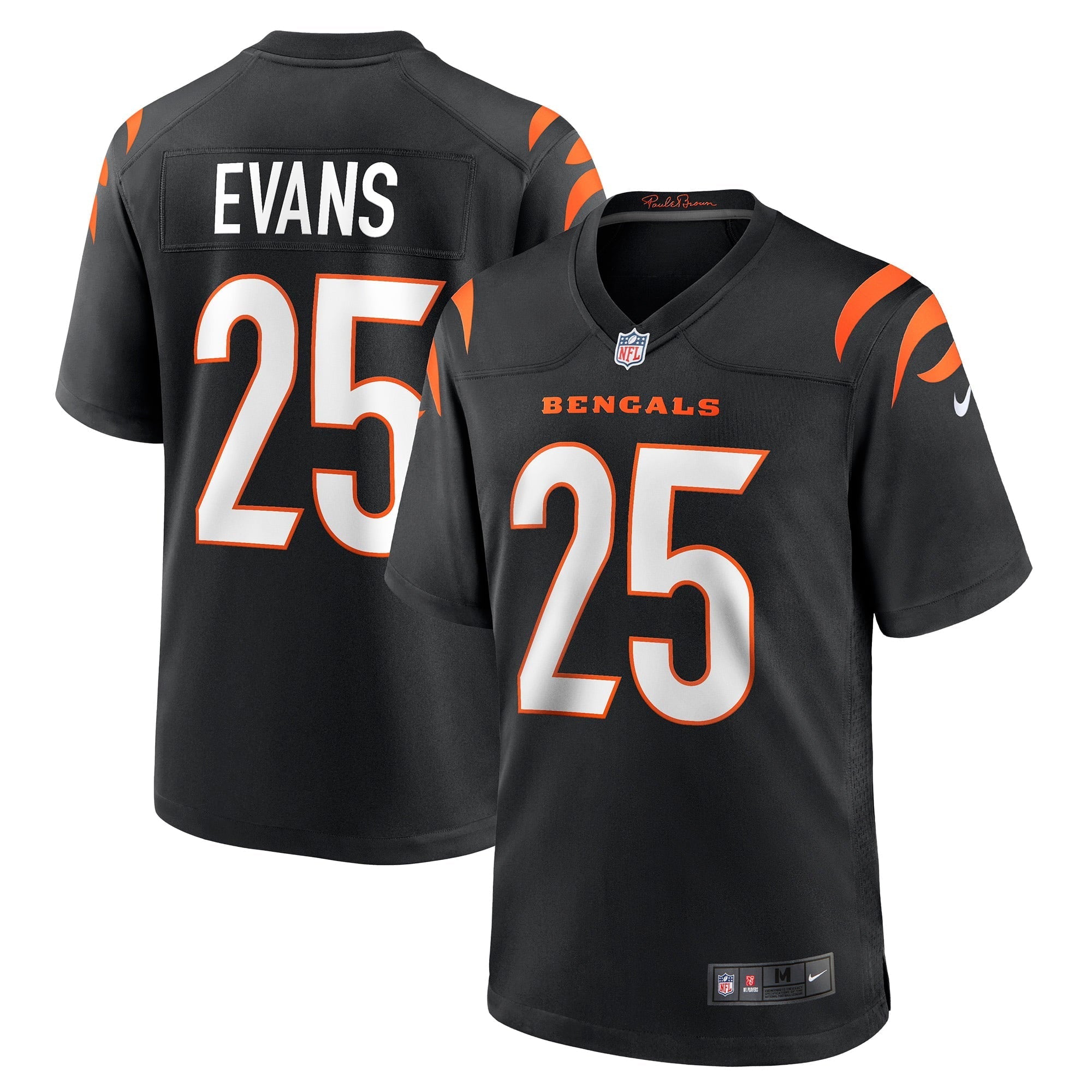 Men's Nike Chris Evans Black Cincinnati Bengals Game Jersey - vstockx