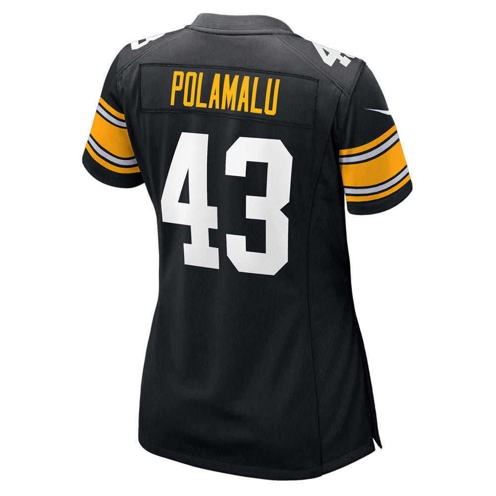 Women's Pittsburgh Steelers Troy Polamalu Retired Player Jersey Black - vstockx