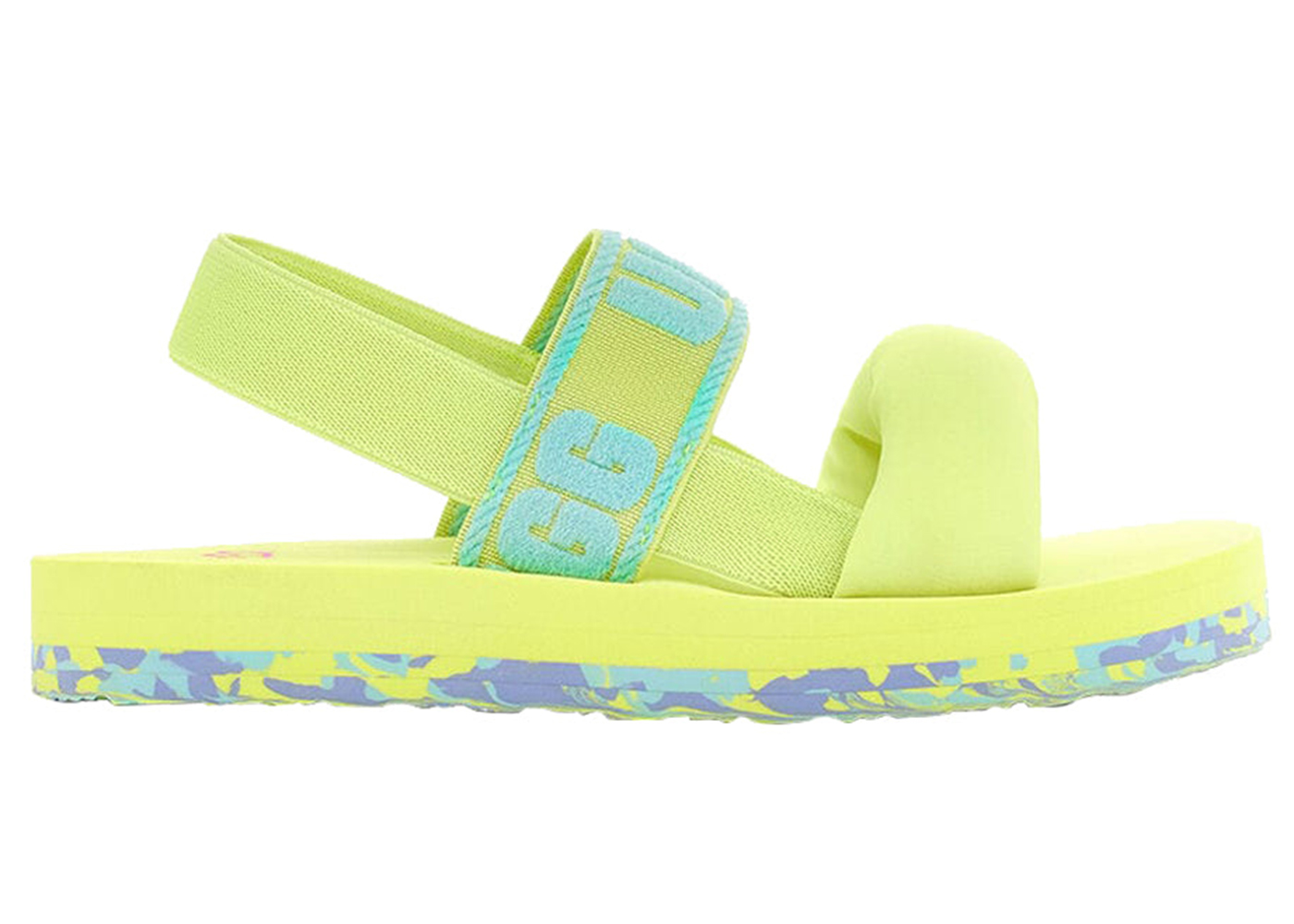 UGG Zuma Sling Slide Pollen Paint Swirl (Kids) - vstockx