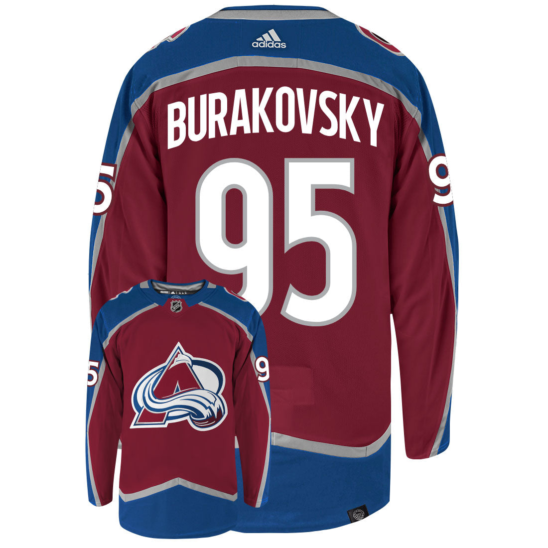 Andre Burakovsky Colorado Avalanche Adidas Primegreen Authentic NHL Hockey Jersey - vstockx