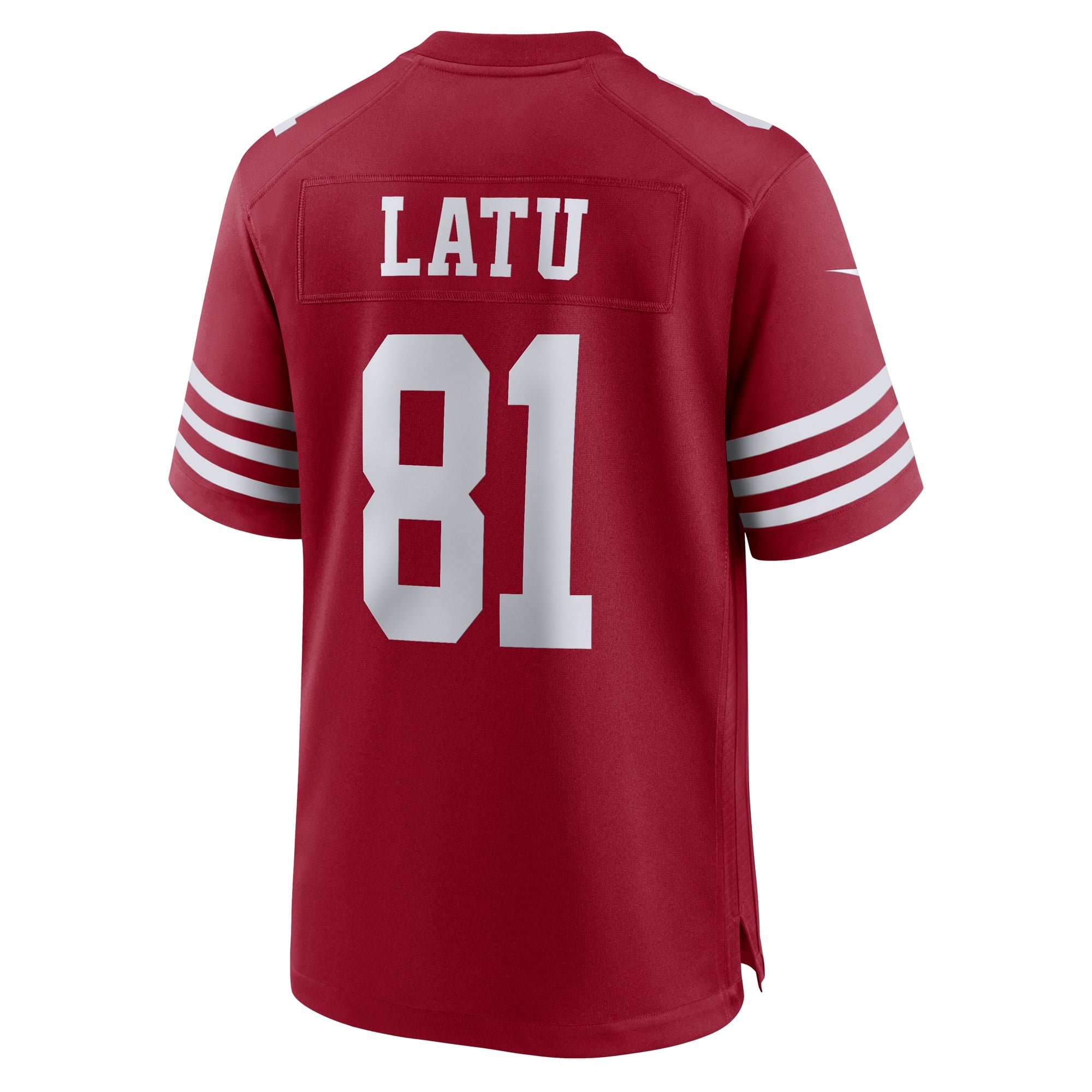Men's Nike Cameron Latu Scarlet San Francisco 49ers Team Game Jersey - vstockx
