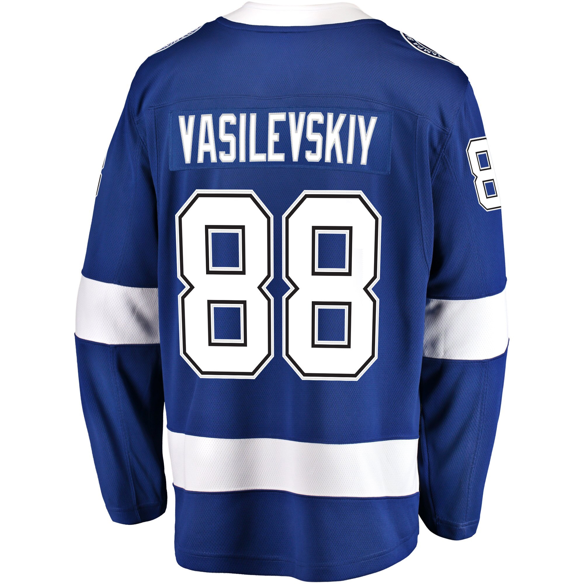 Andrei Vasilevskiy Tampa Bay Lightning Fanatics Branded Home Premier Breakaway Player Jersey - Blue - vstockx