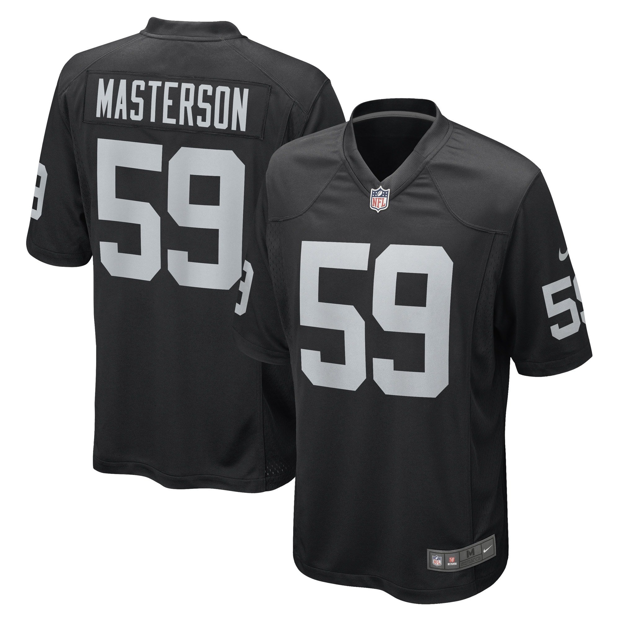 Luke Masterson Las Vegas Raiders Nike Game Player Jersey - Black - vstockx