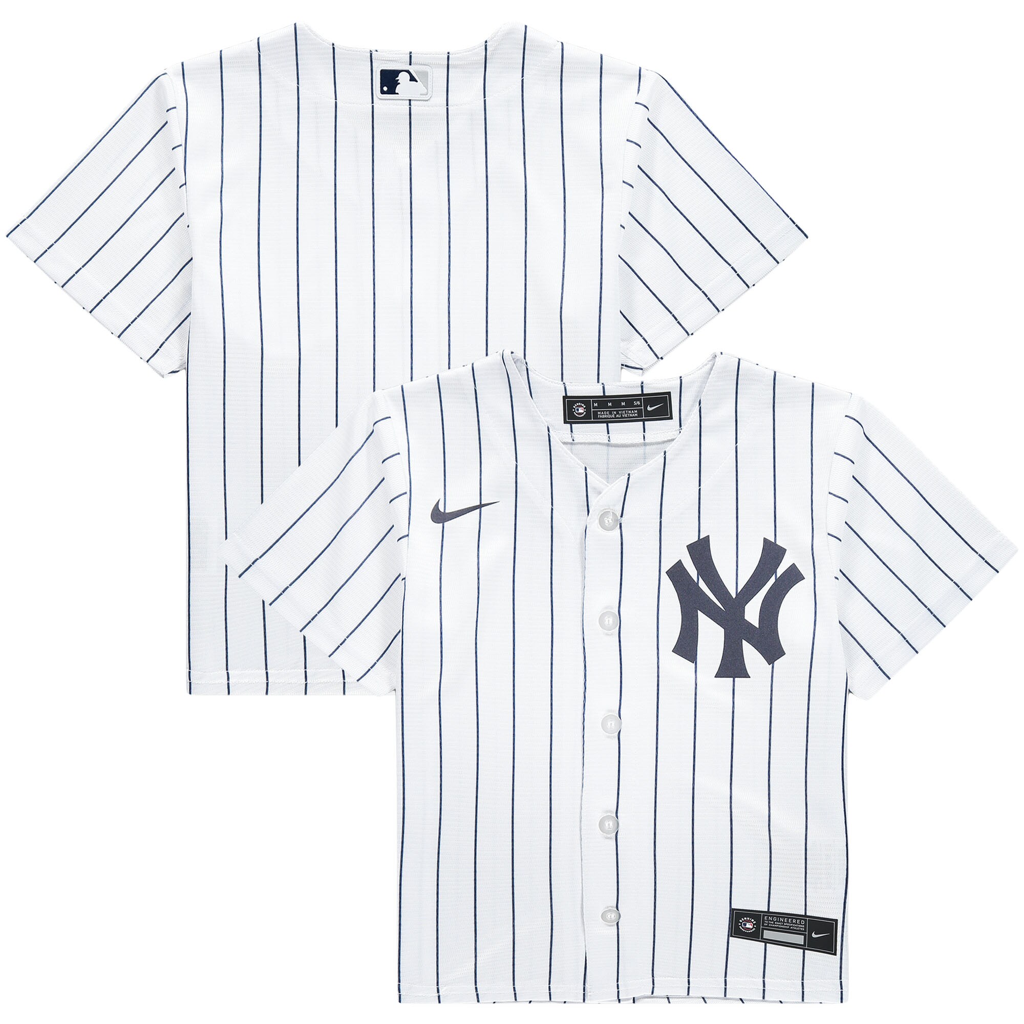 New York Yankees Nike Preschool Home Replica Team Jersey - White - vstockx