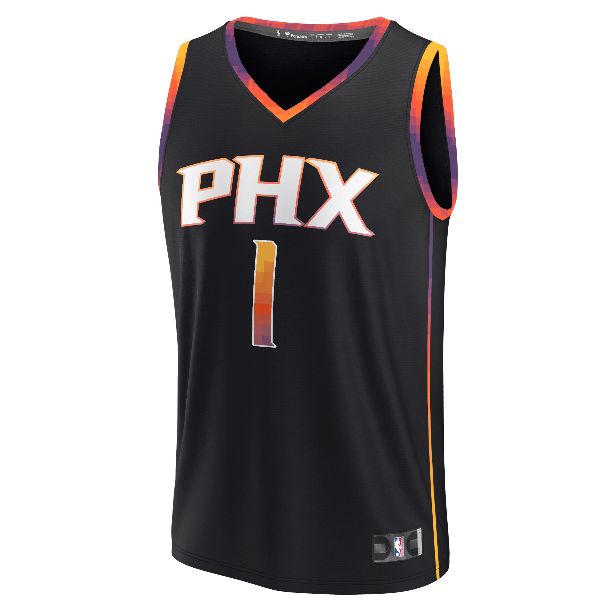 Devin Booker Phoenix Suns Fanatics Branded Fast Break Replica Player Jersey - Statement Edition - Black - vstockx