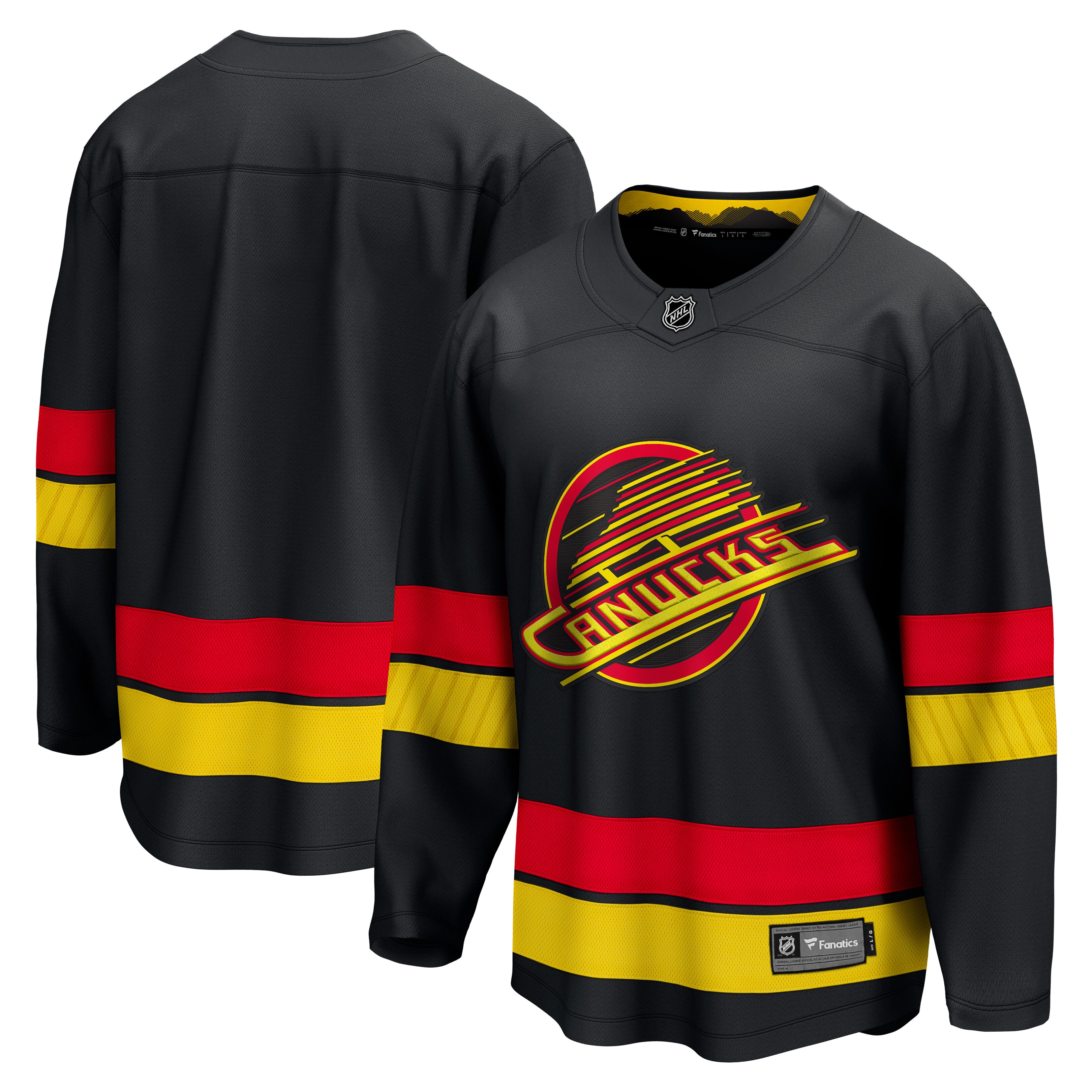 Vancouver Canucks Fanatics Branded Alternate - 2022/23 Premier Breakaway Jersey - Black - vstockx