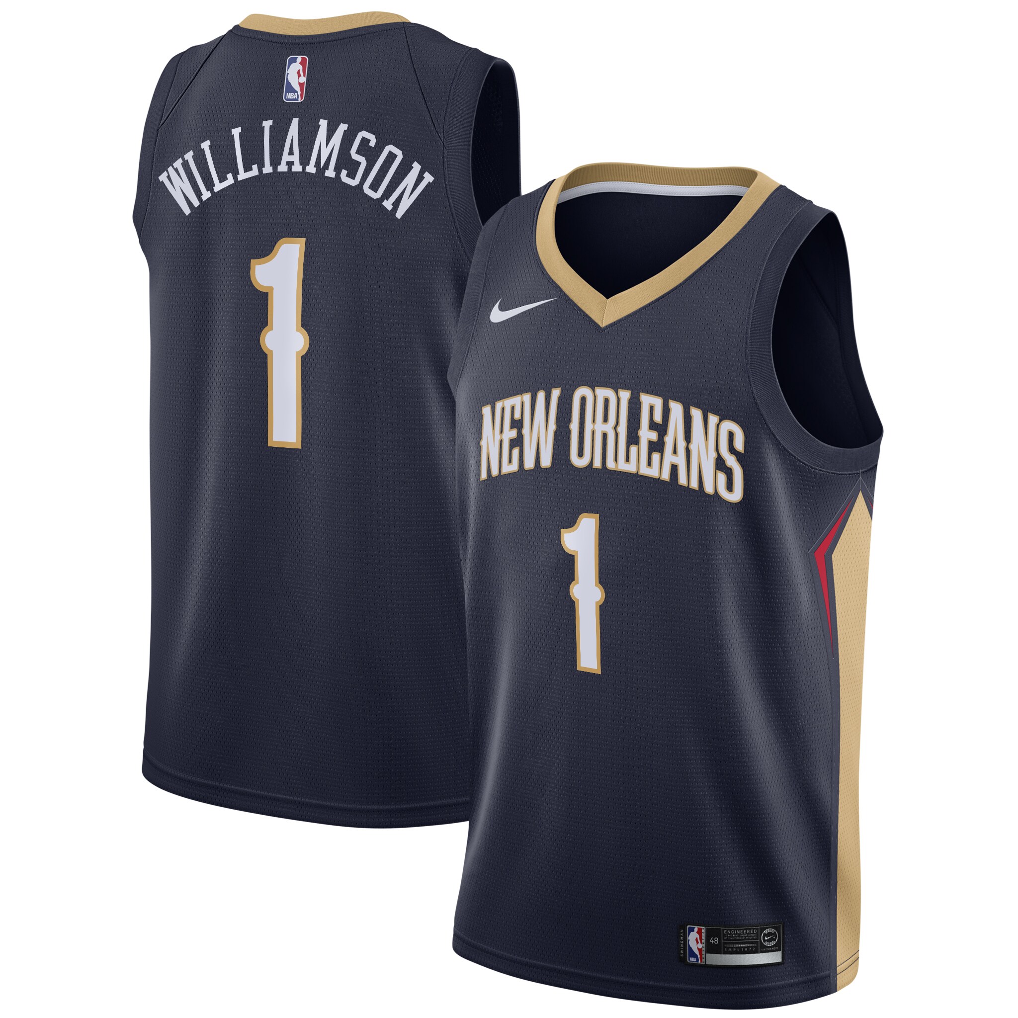 Zion Williamson New Orleans Pelicans Nike 2019 NBA Draft First Round Pick Swingman Jersey Navy - Icon Edition - vstockx